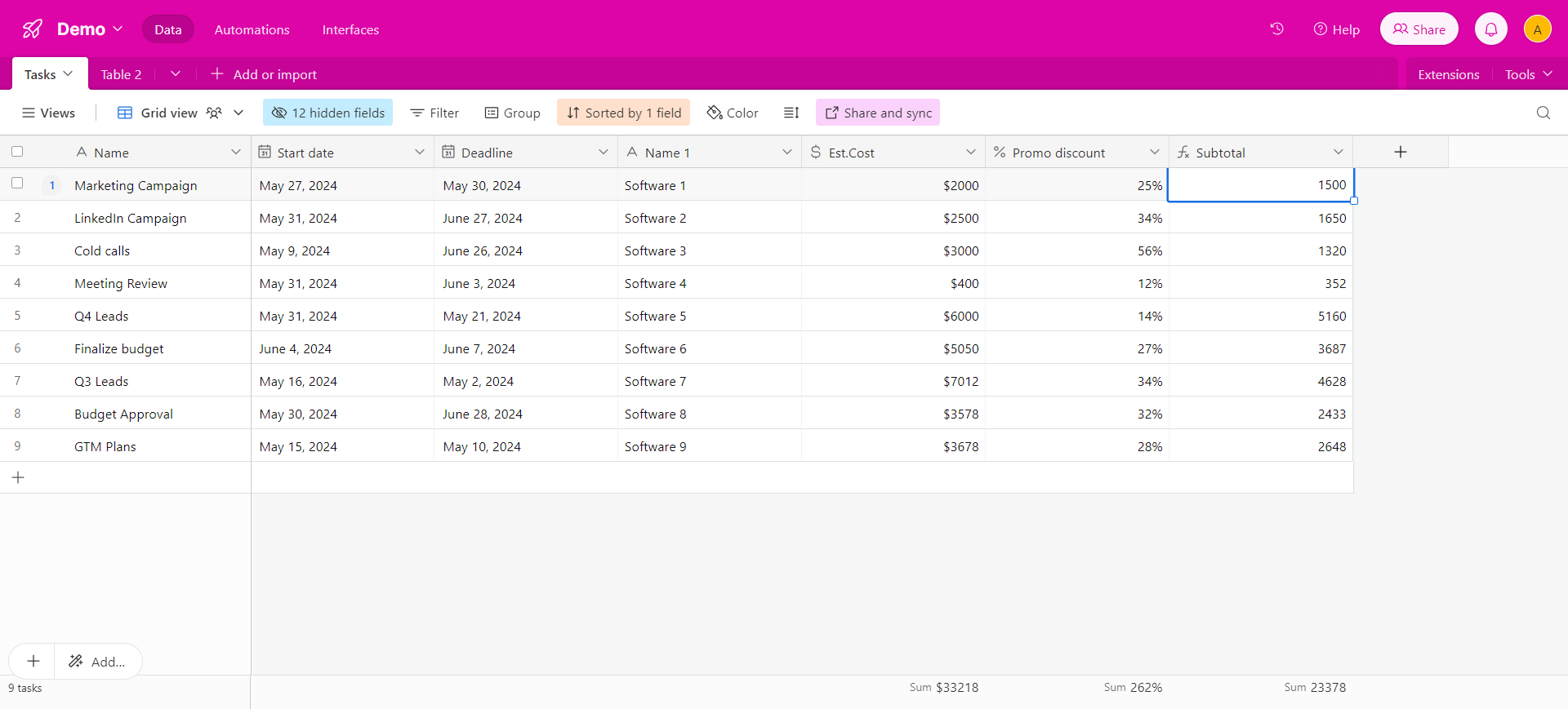 How to link tables in airtable
