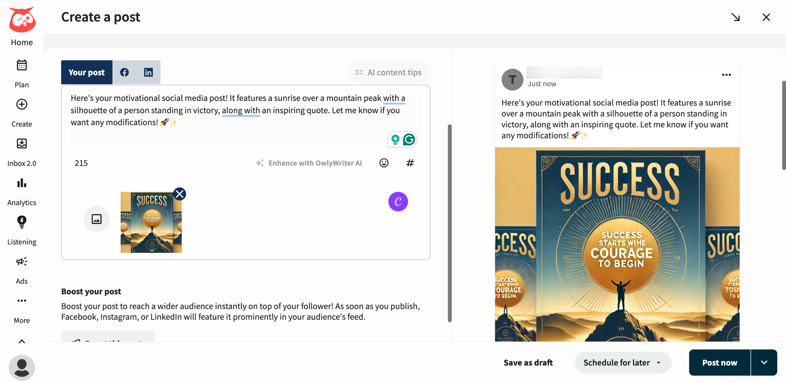 How to Schedule a Single Post in Hootsuite