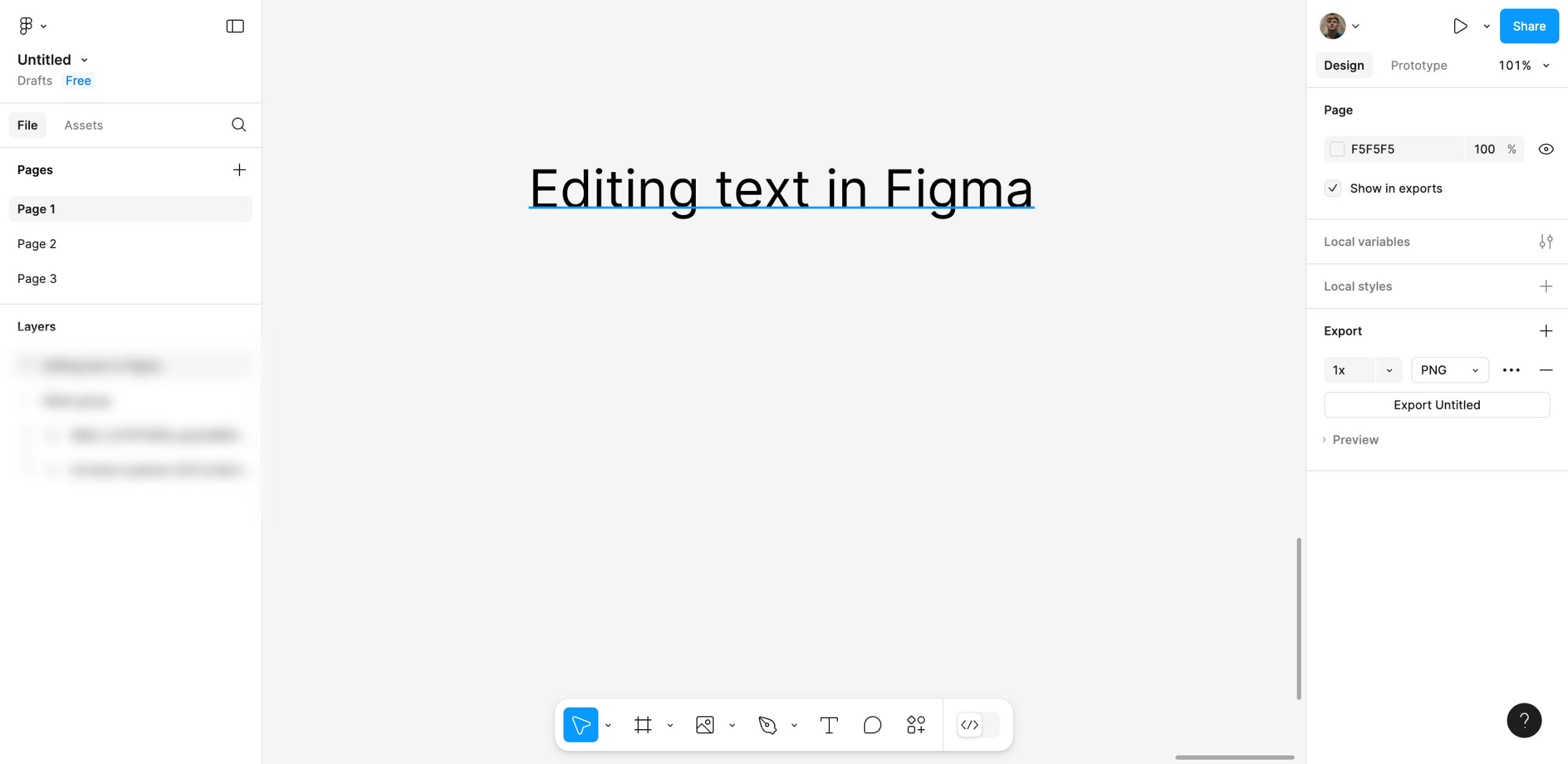 How to Edit the Text in Figma