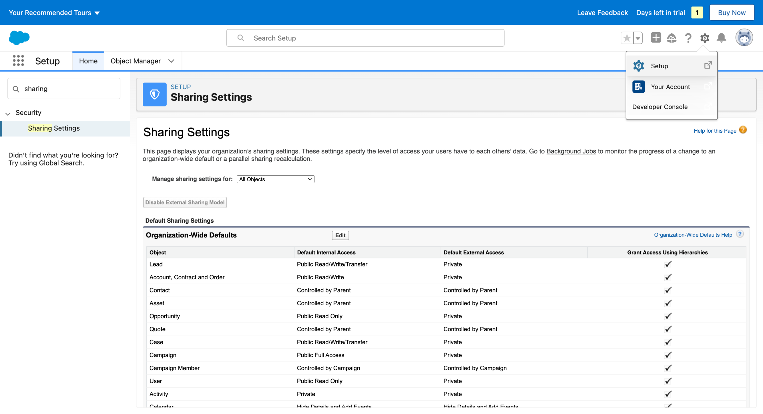Salesforce how to access owd in salesforce