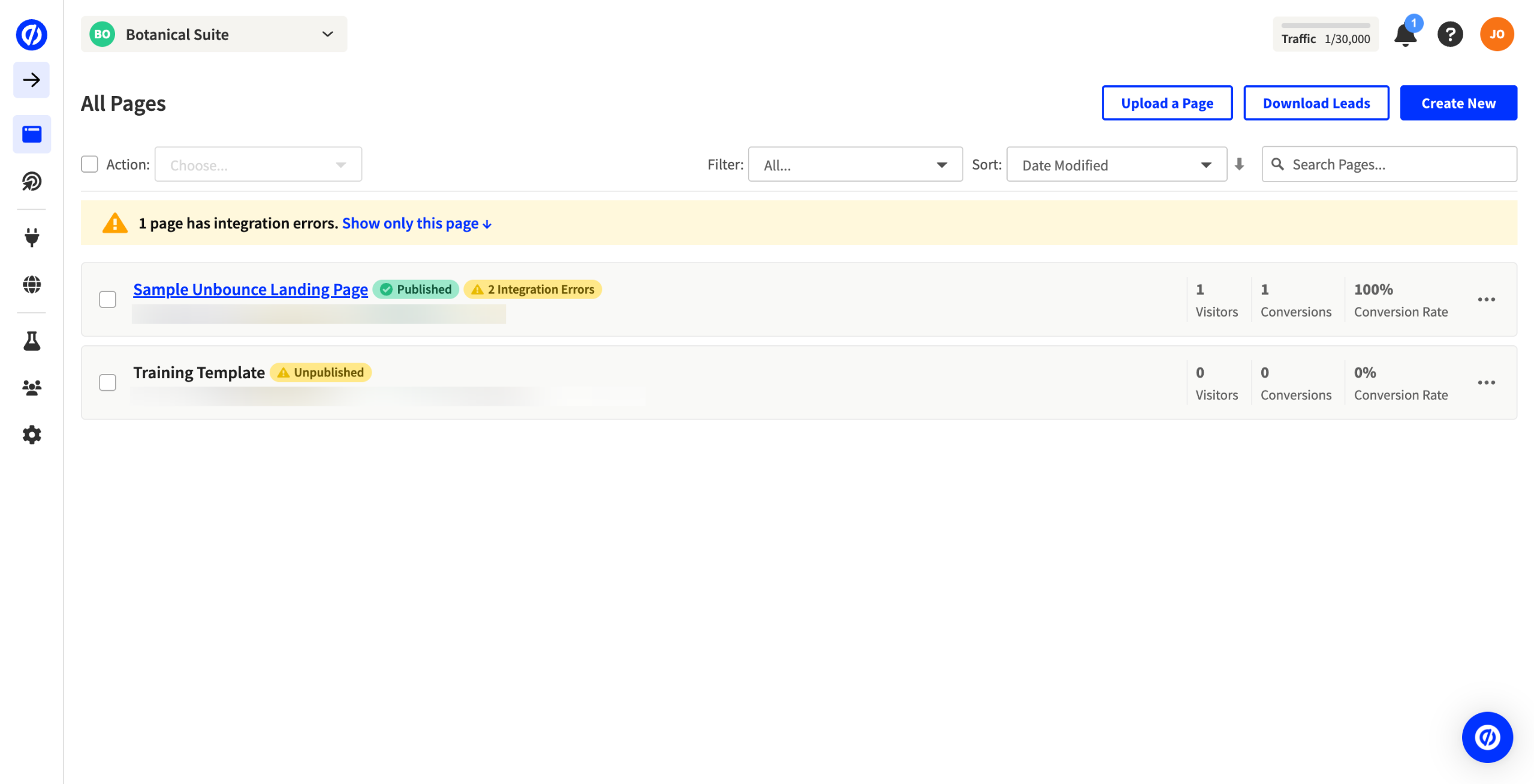 How to Reset the Leads in Unbounce