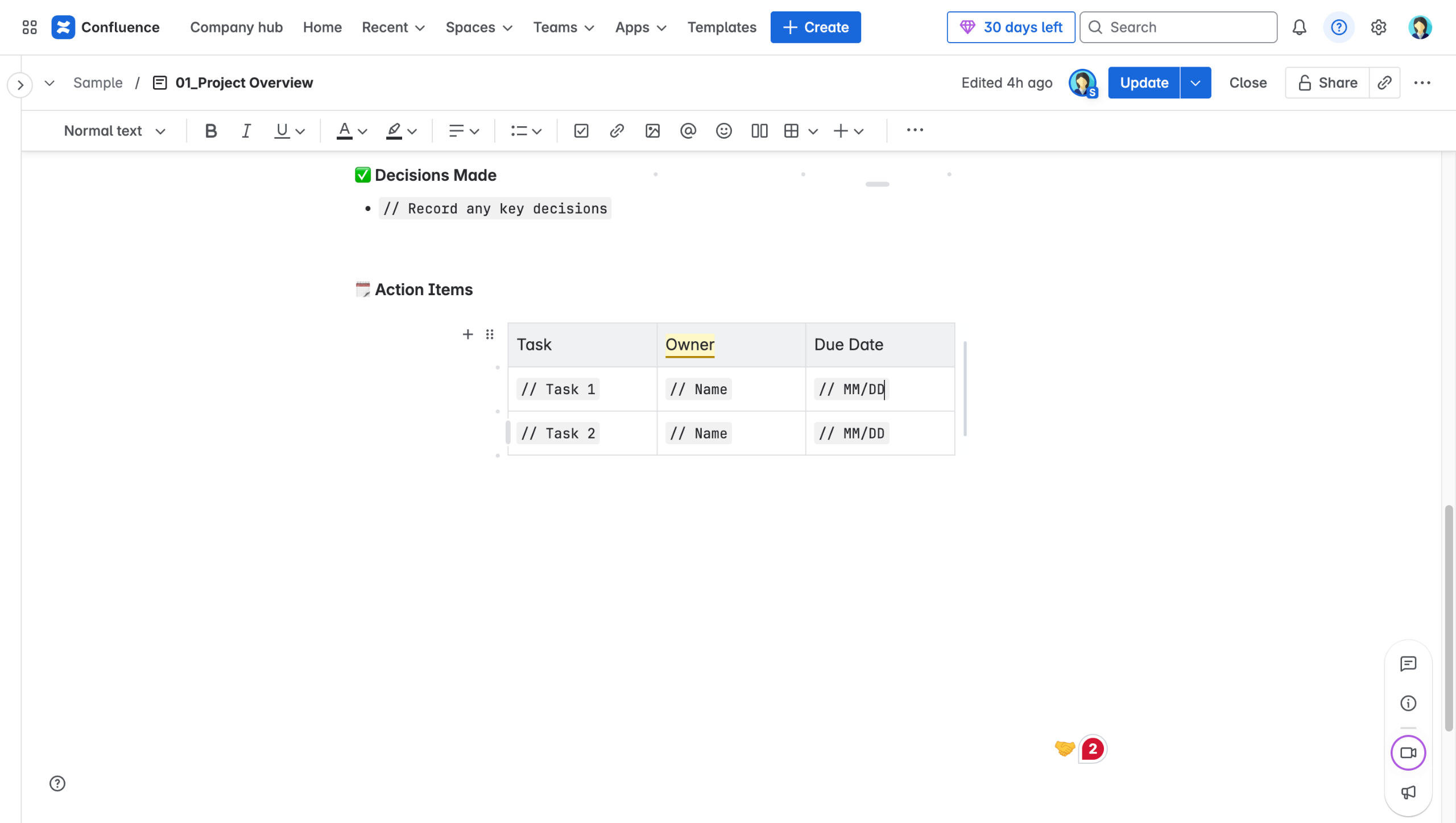 How to Move Table to Left in Confluence