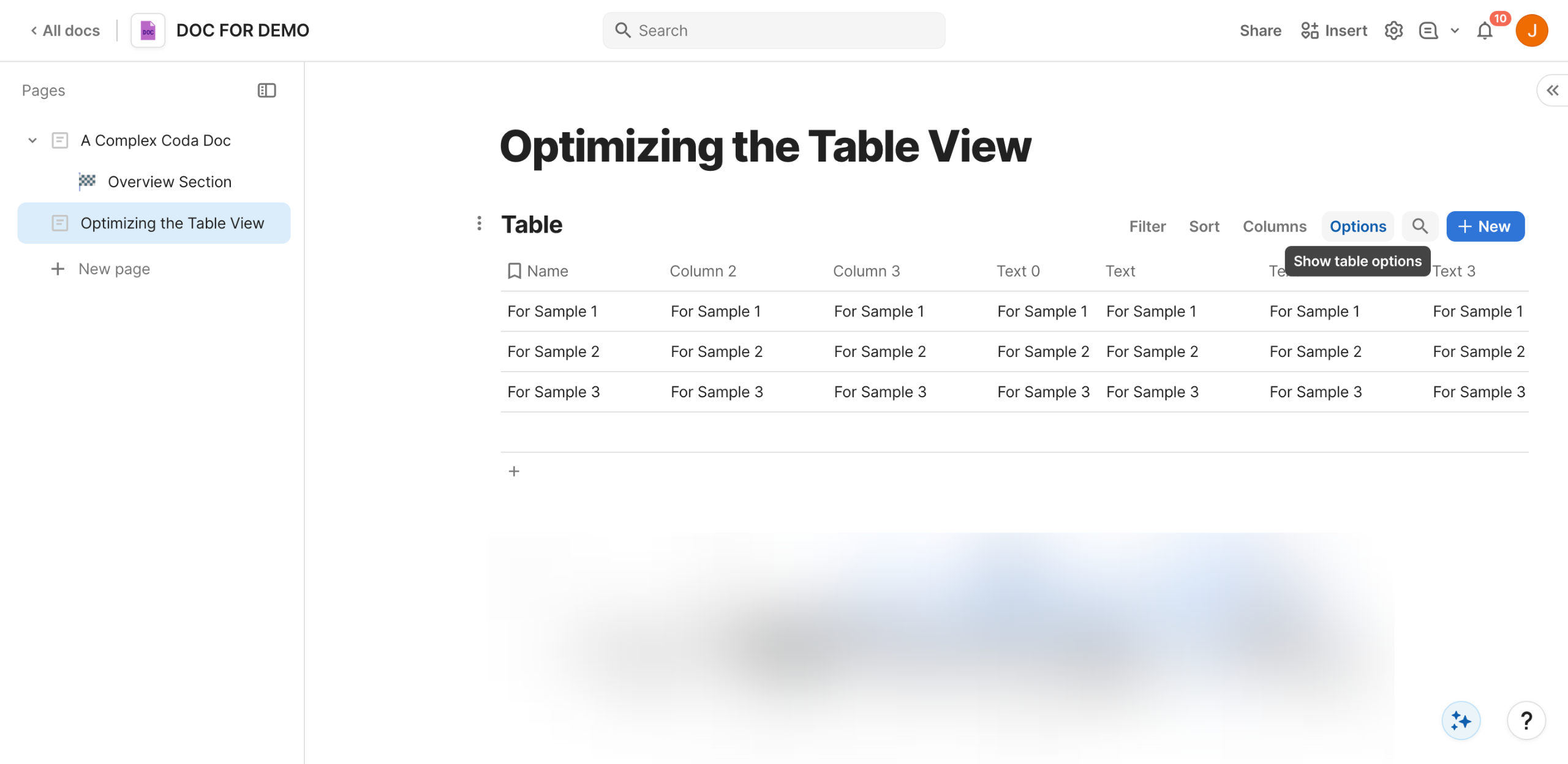 How to Optimize Large Tables in Coda