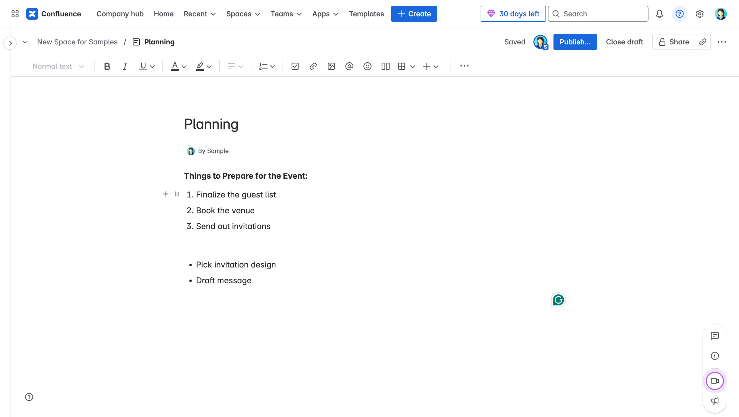 How To Continue Numbering In Confluence