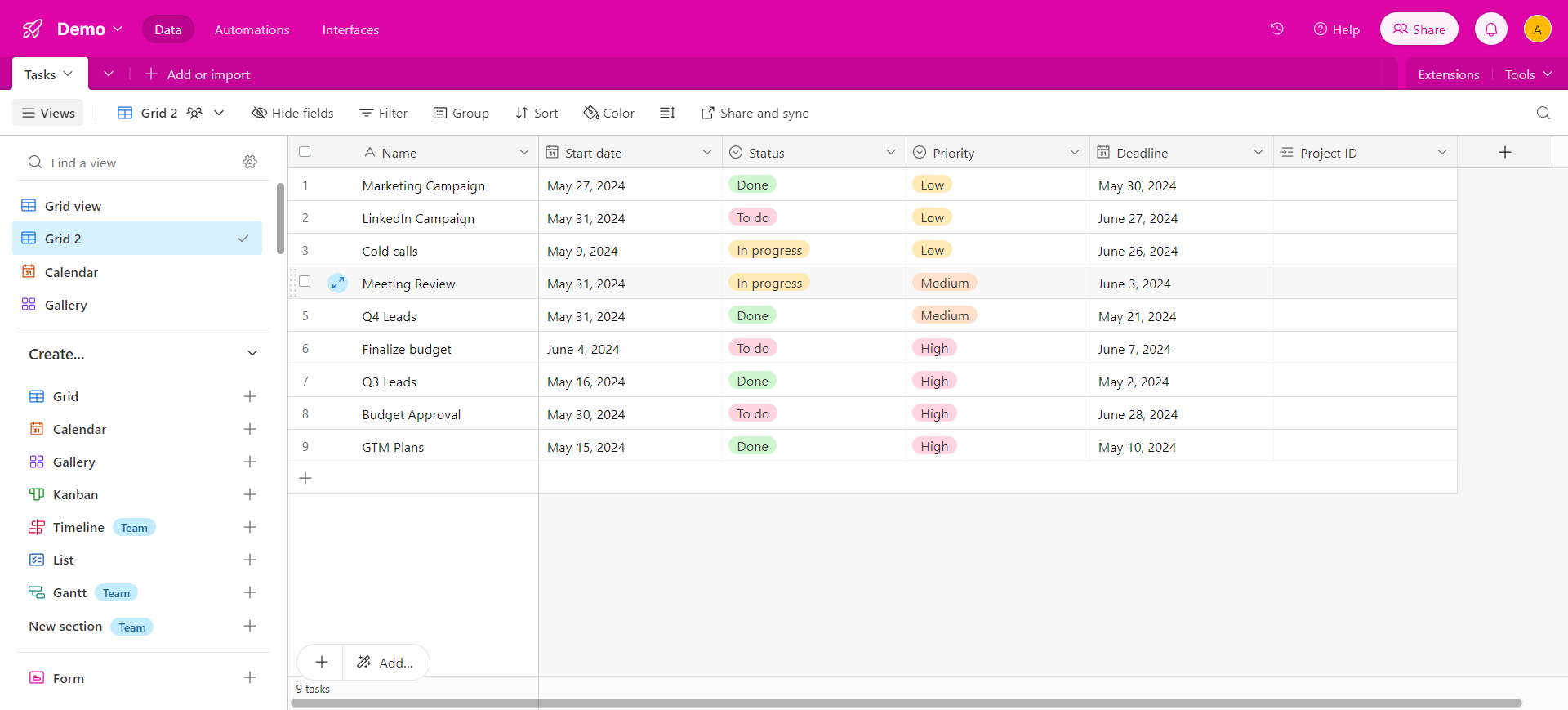 How to link records in airtable