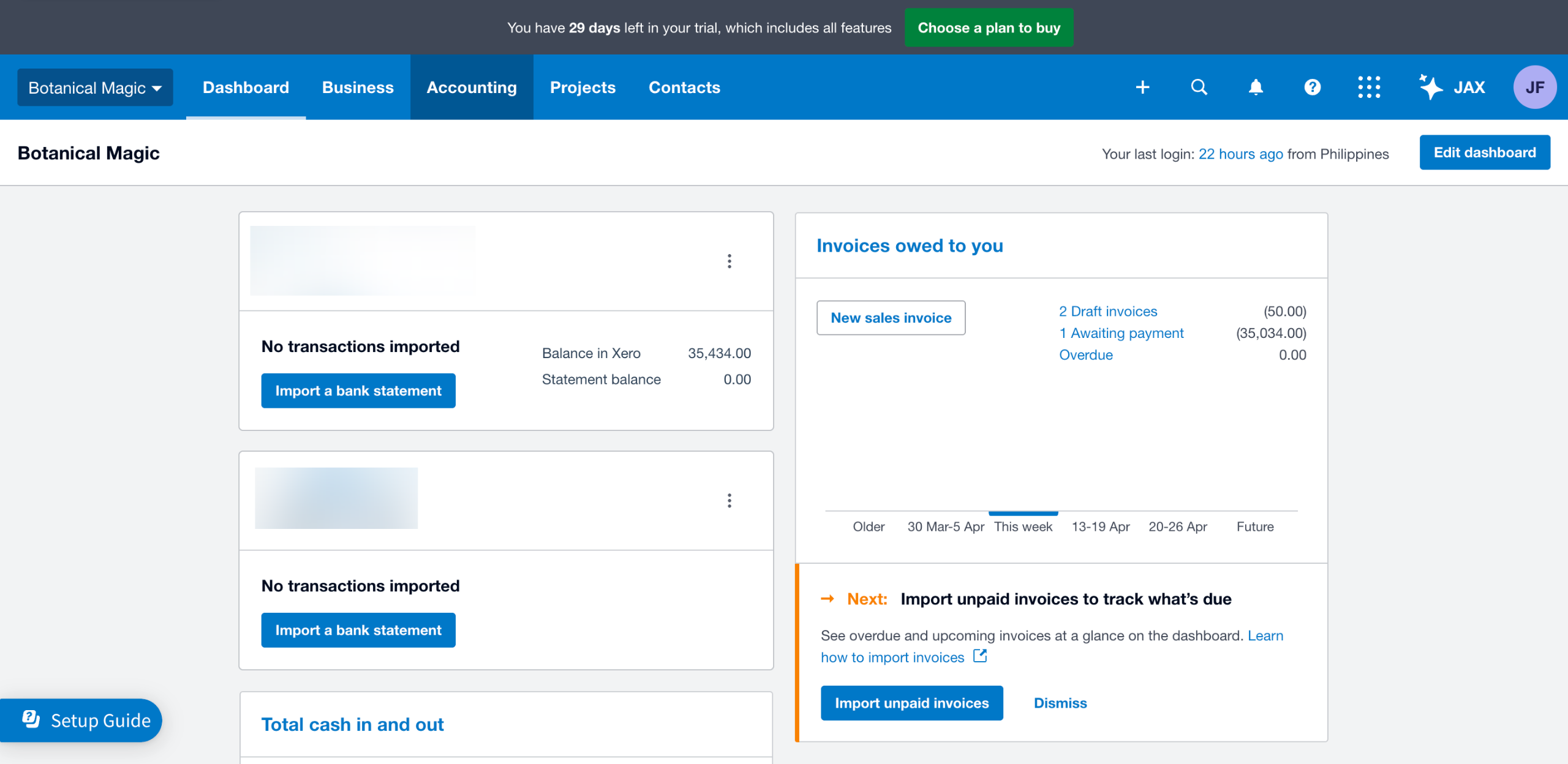 How to Add the Opening Balance in Xero