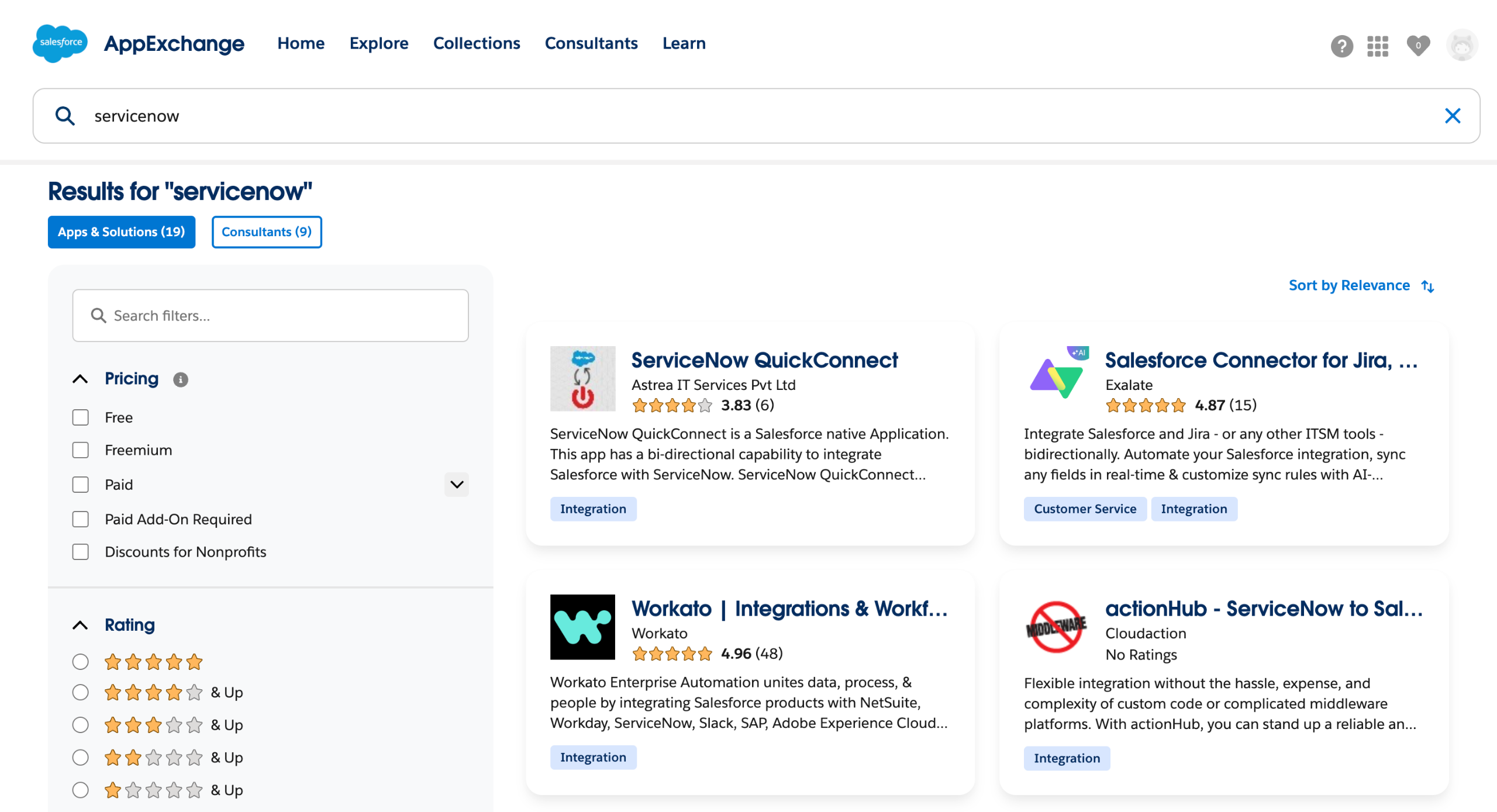 Servicenow salesforce integration