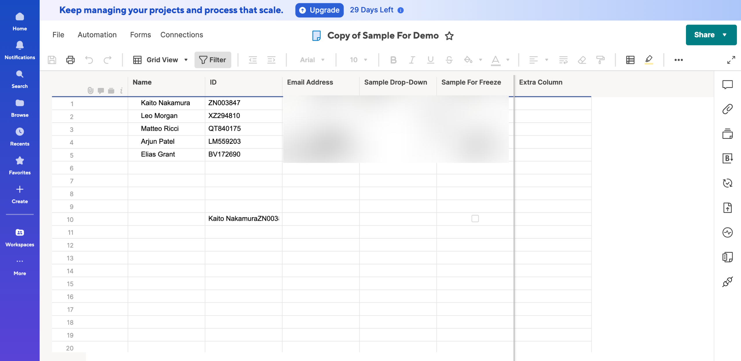How to Hide Rows in Smartsheet