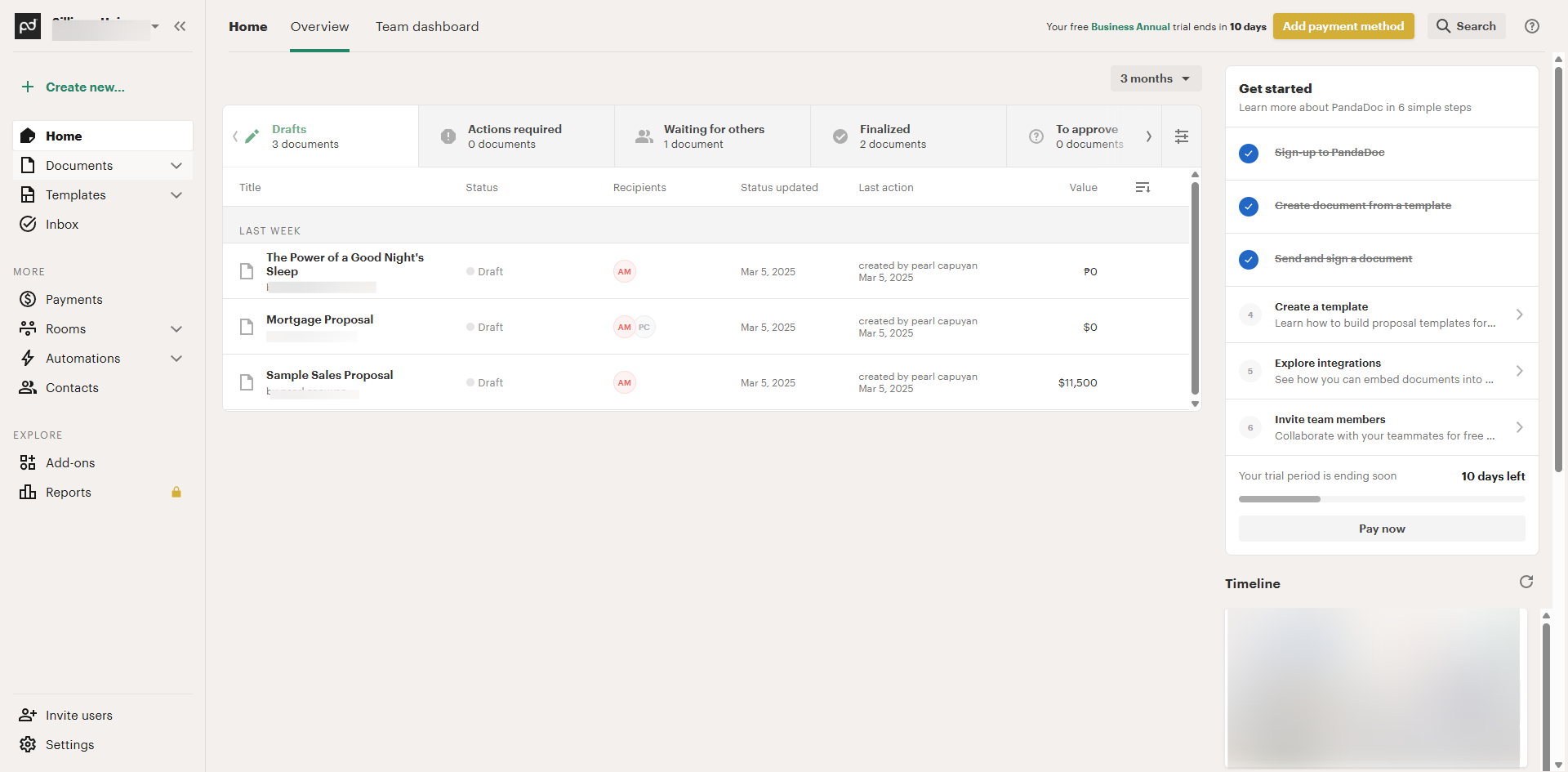 PandaDoc Dropbox Integration