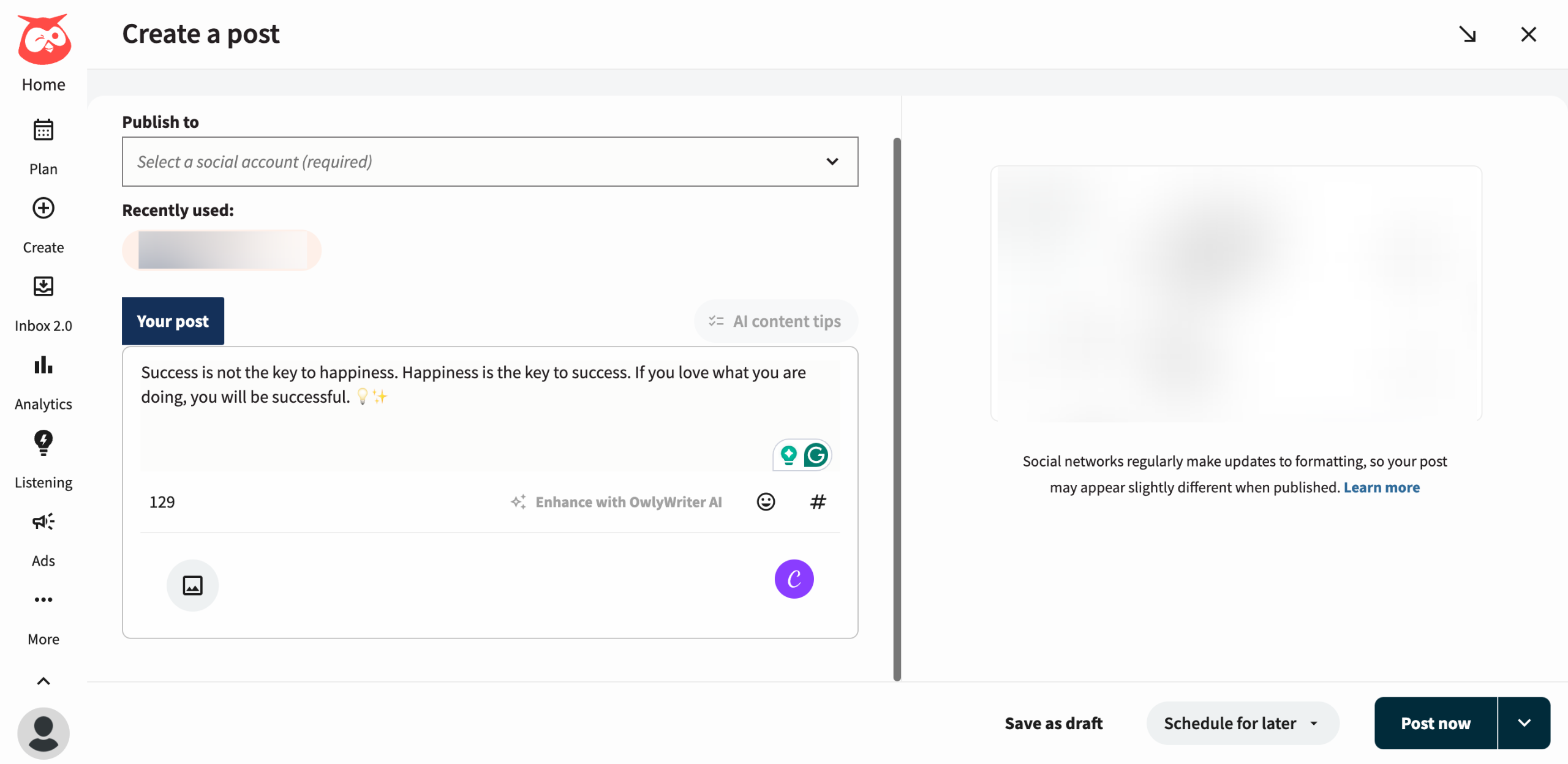 How to Add Line Breaks to Hootsuite Posts