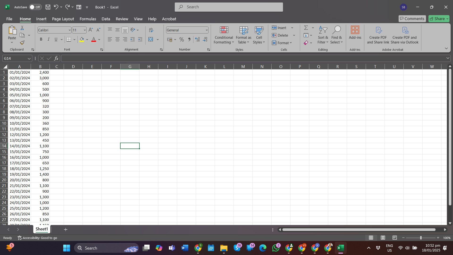 How to organize dates by week in excel