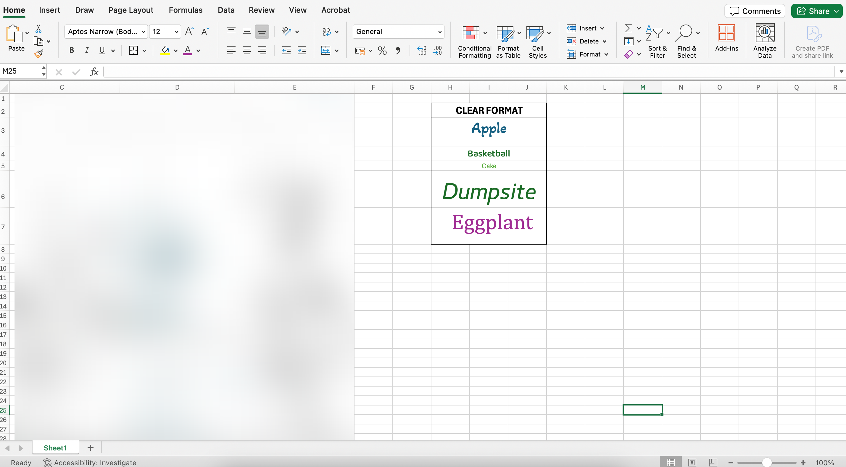 How to Clear Cell Formatting in Microsoft Excel