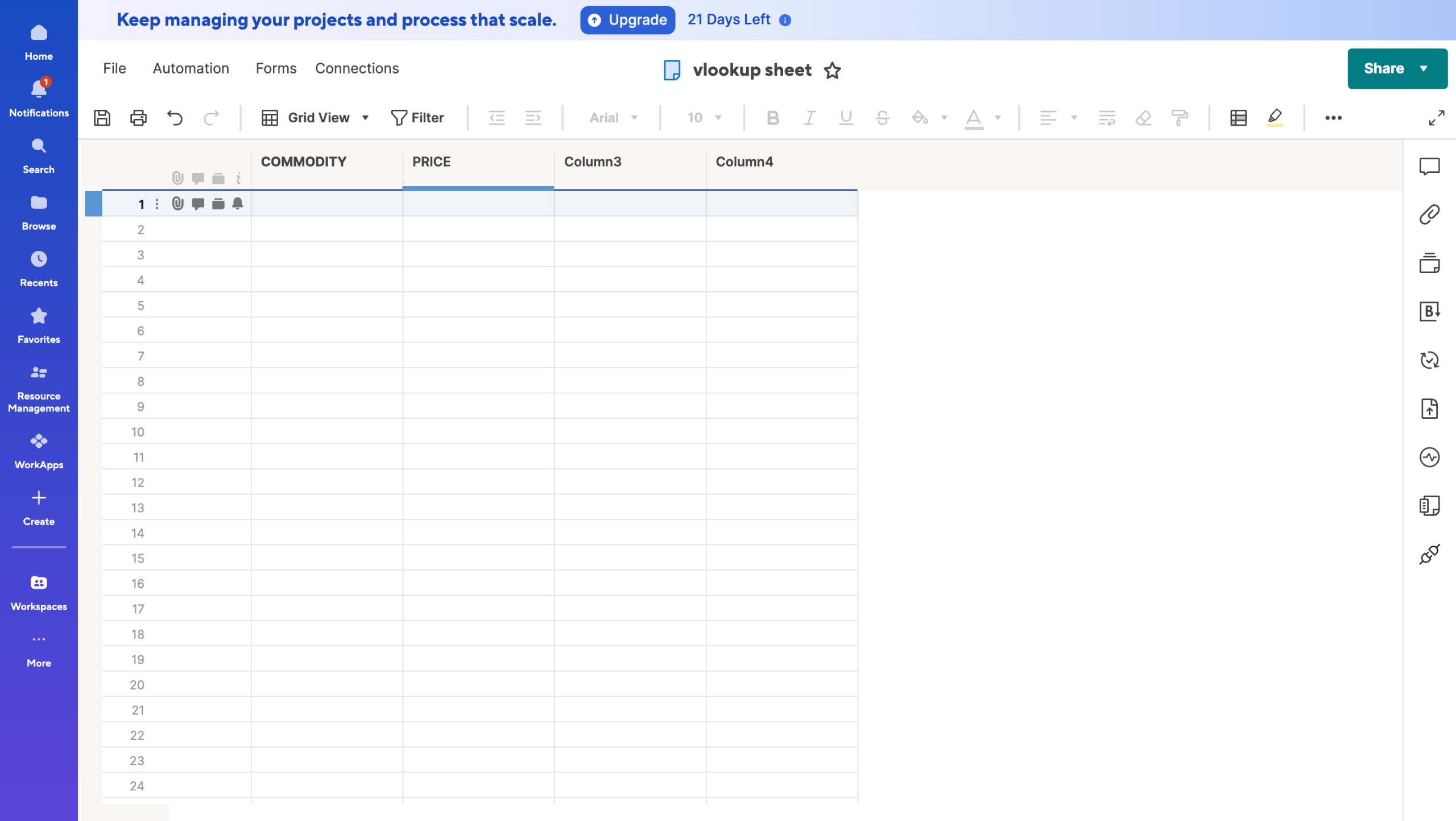 How to Do a VLOOKUP in Smartsheet