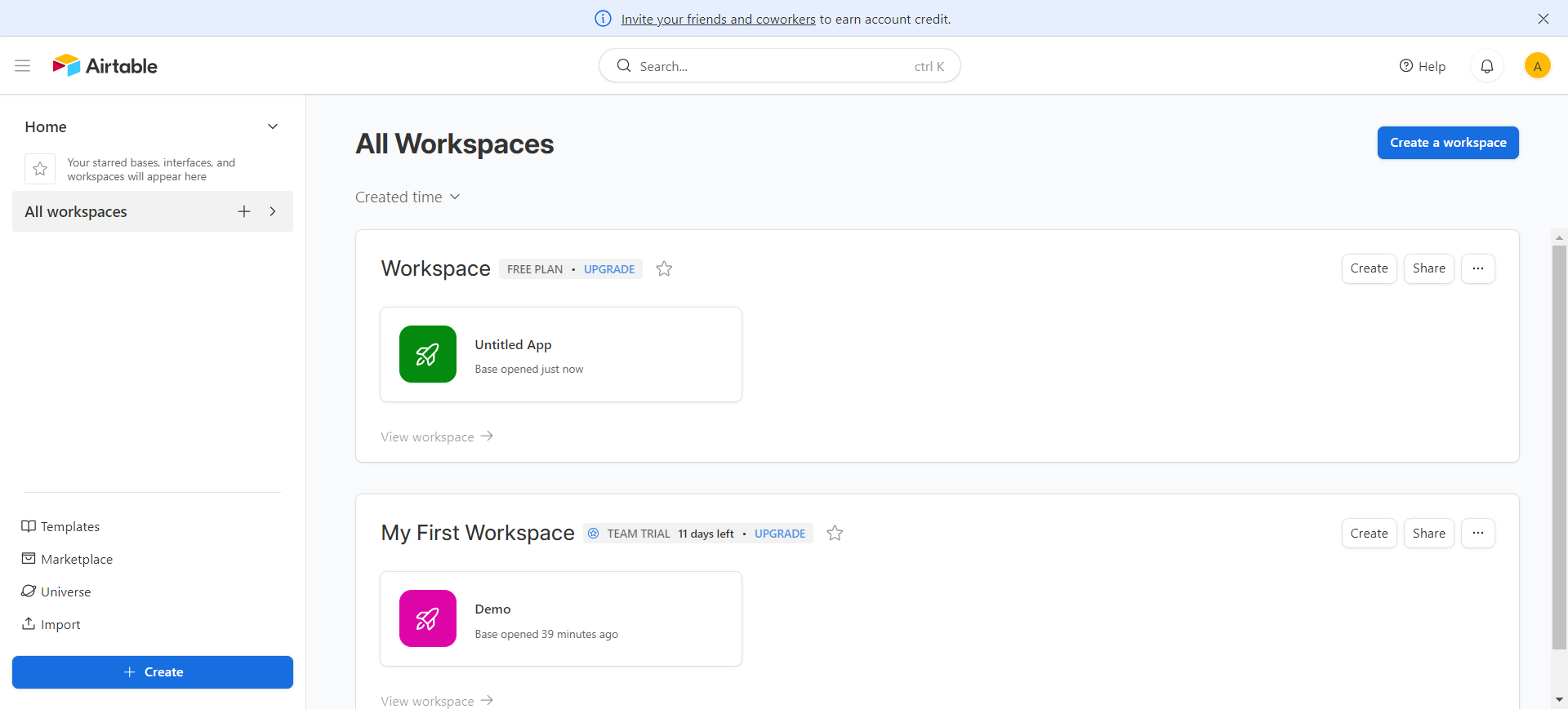 How to delete a base in airtable