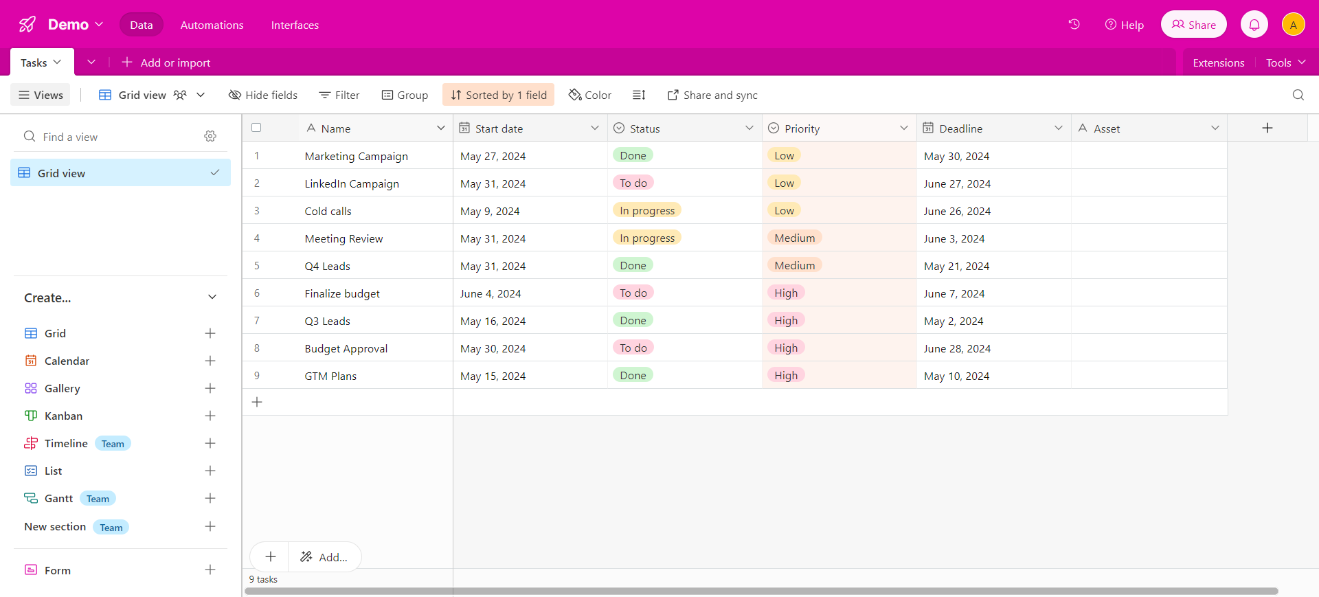 How to change primary field in airtable