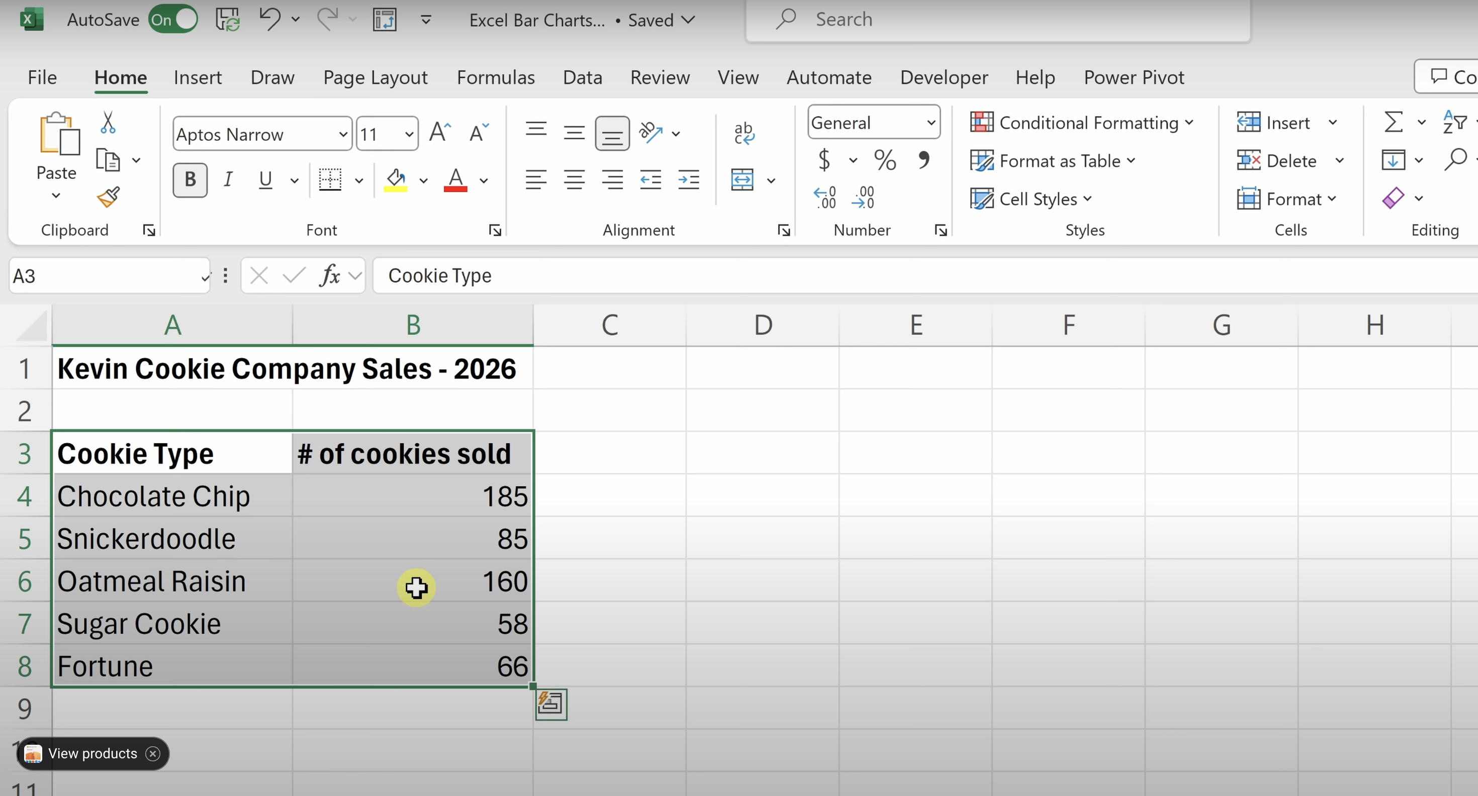 How to Create a Bar Chart in MS Excel