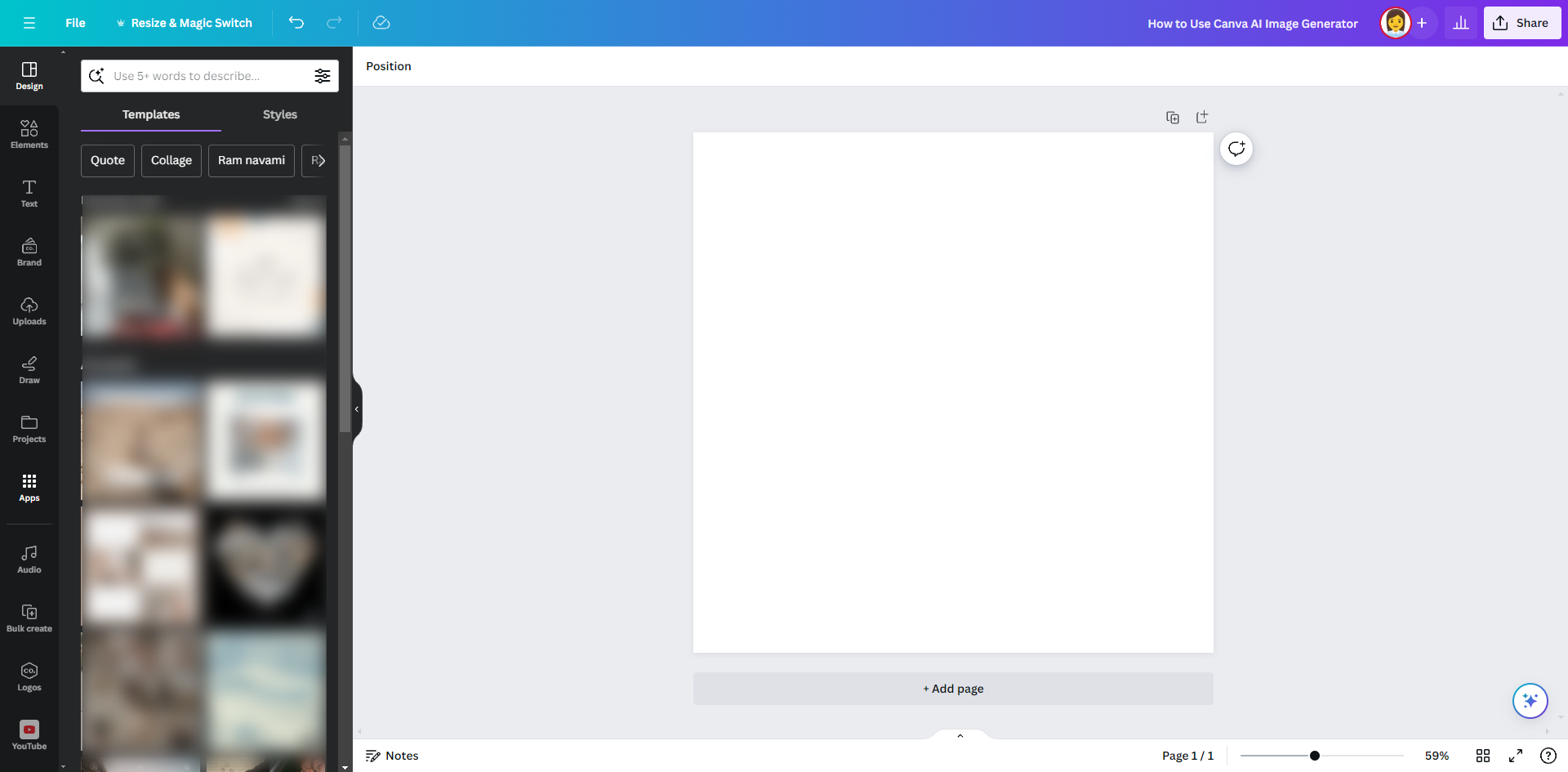 How to Use Canva AI Image Generator