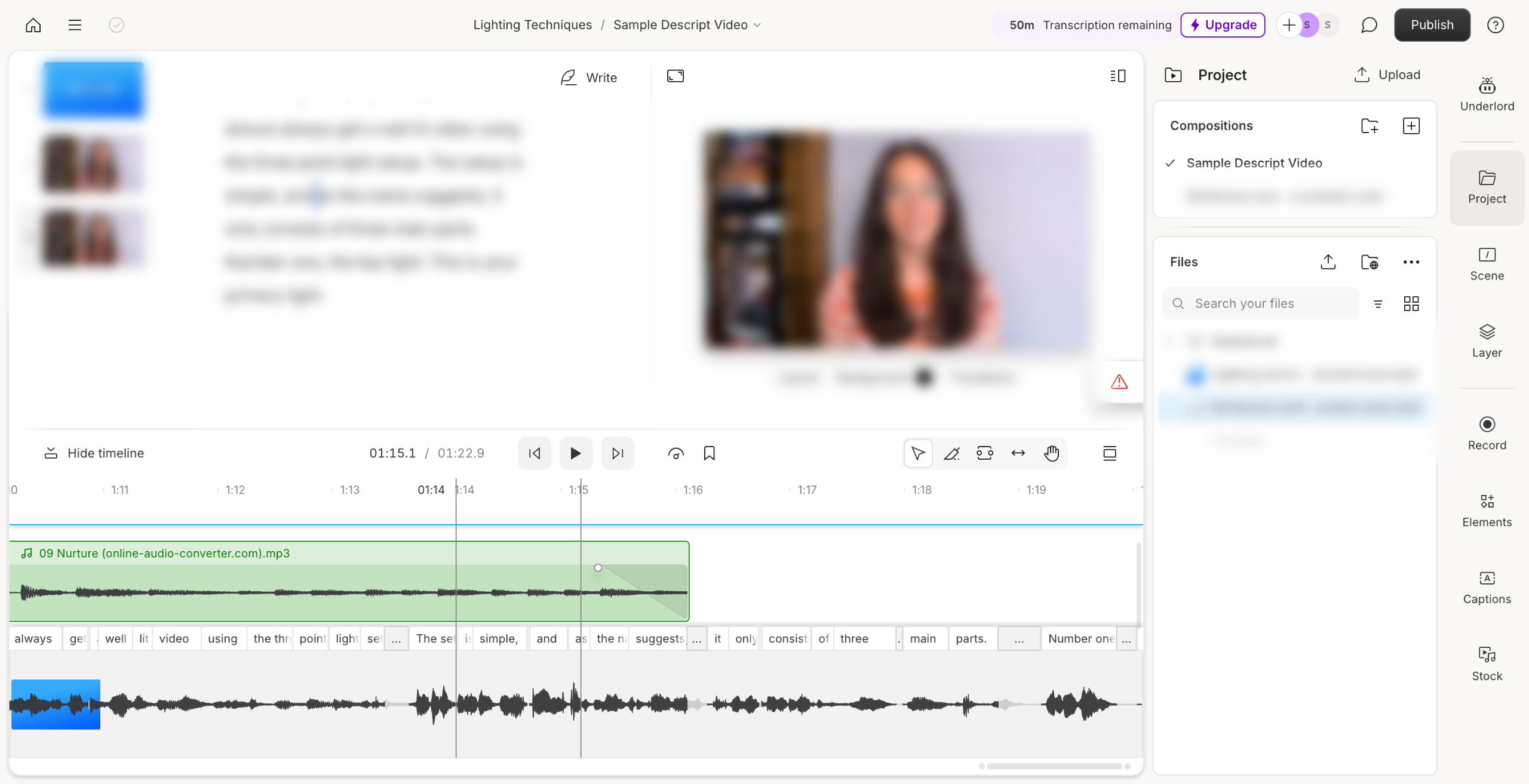 How to Save Descript Project
