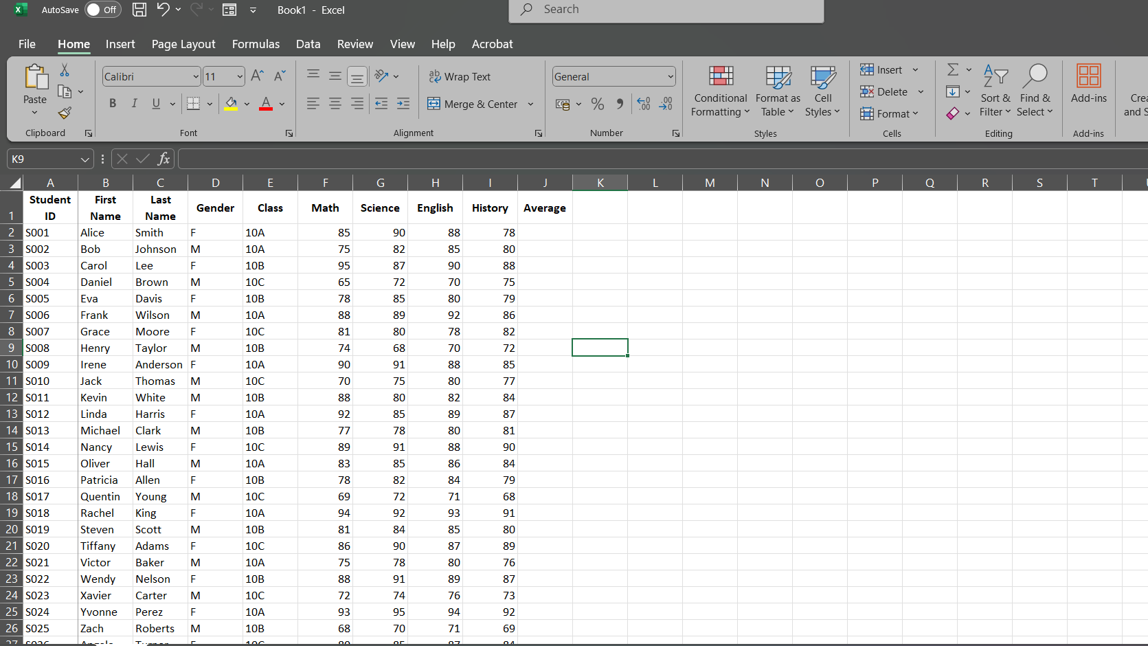 How to find average in microsoft excel