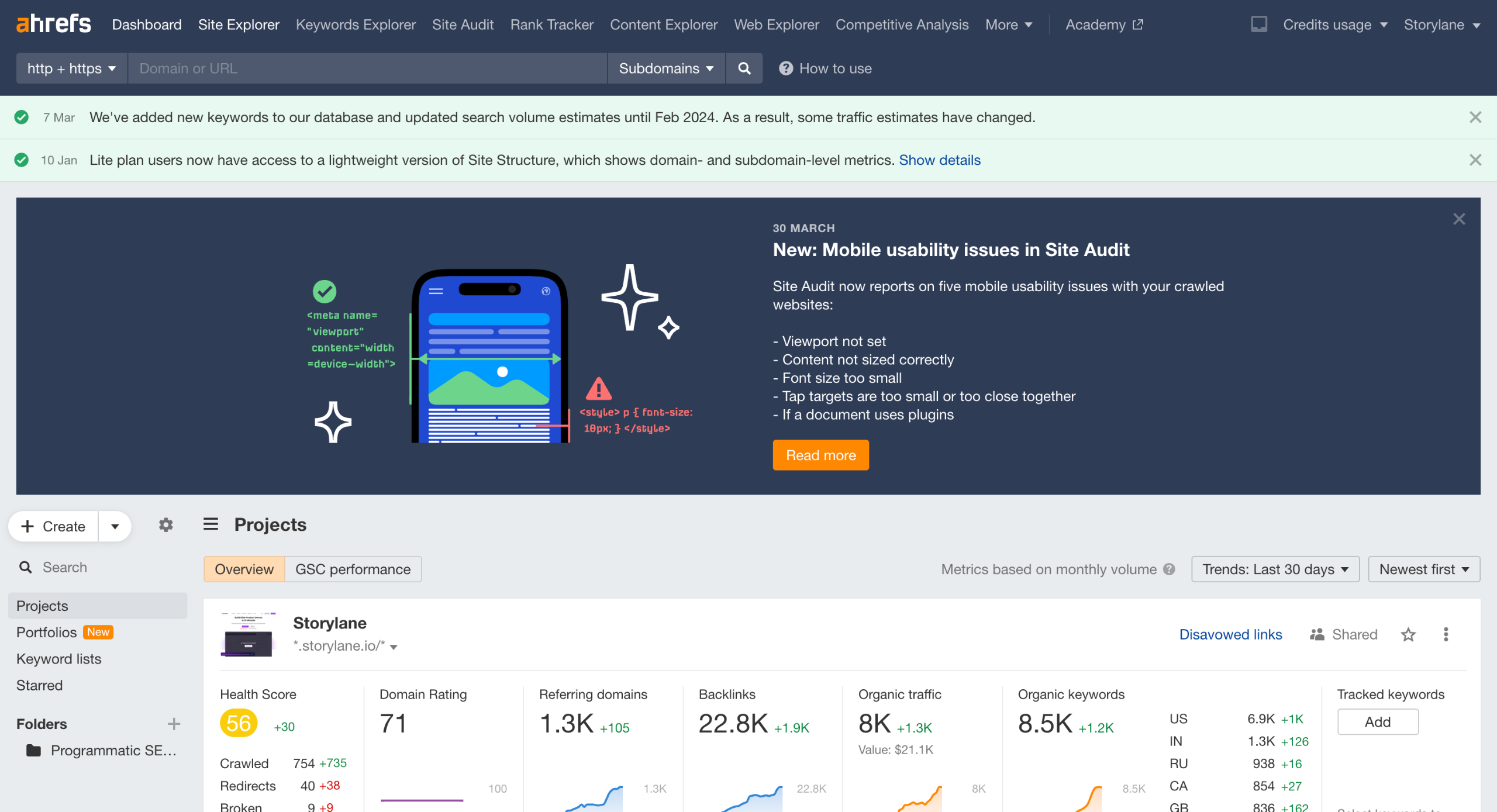 Ahrefs - Download All Keywords