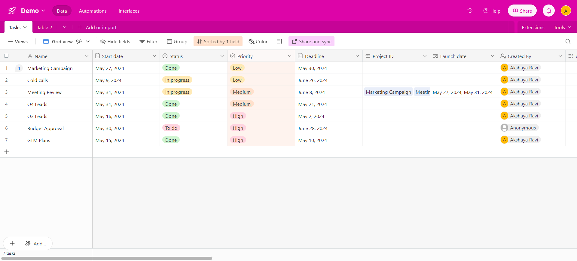 How to filter in airtable