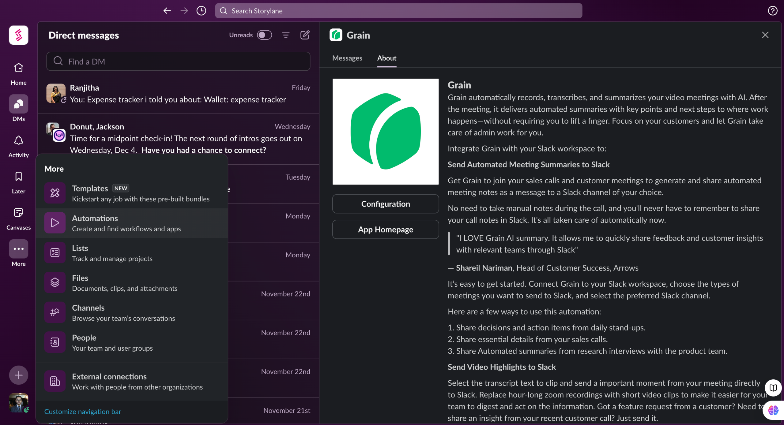 Slite slack integration