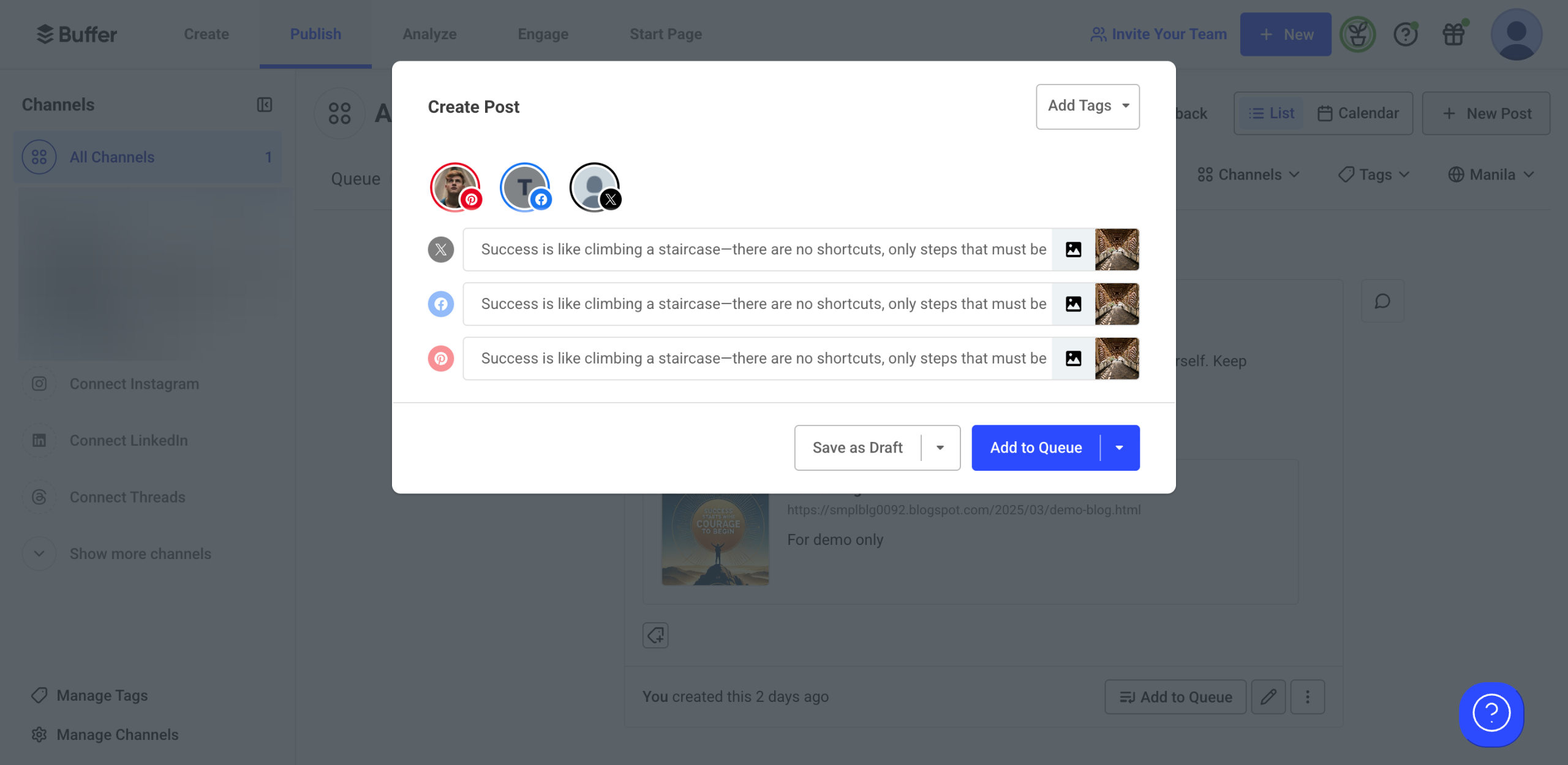 How to Customize the Same Post for Different Platforms in Buffer
