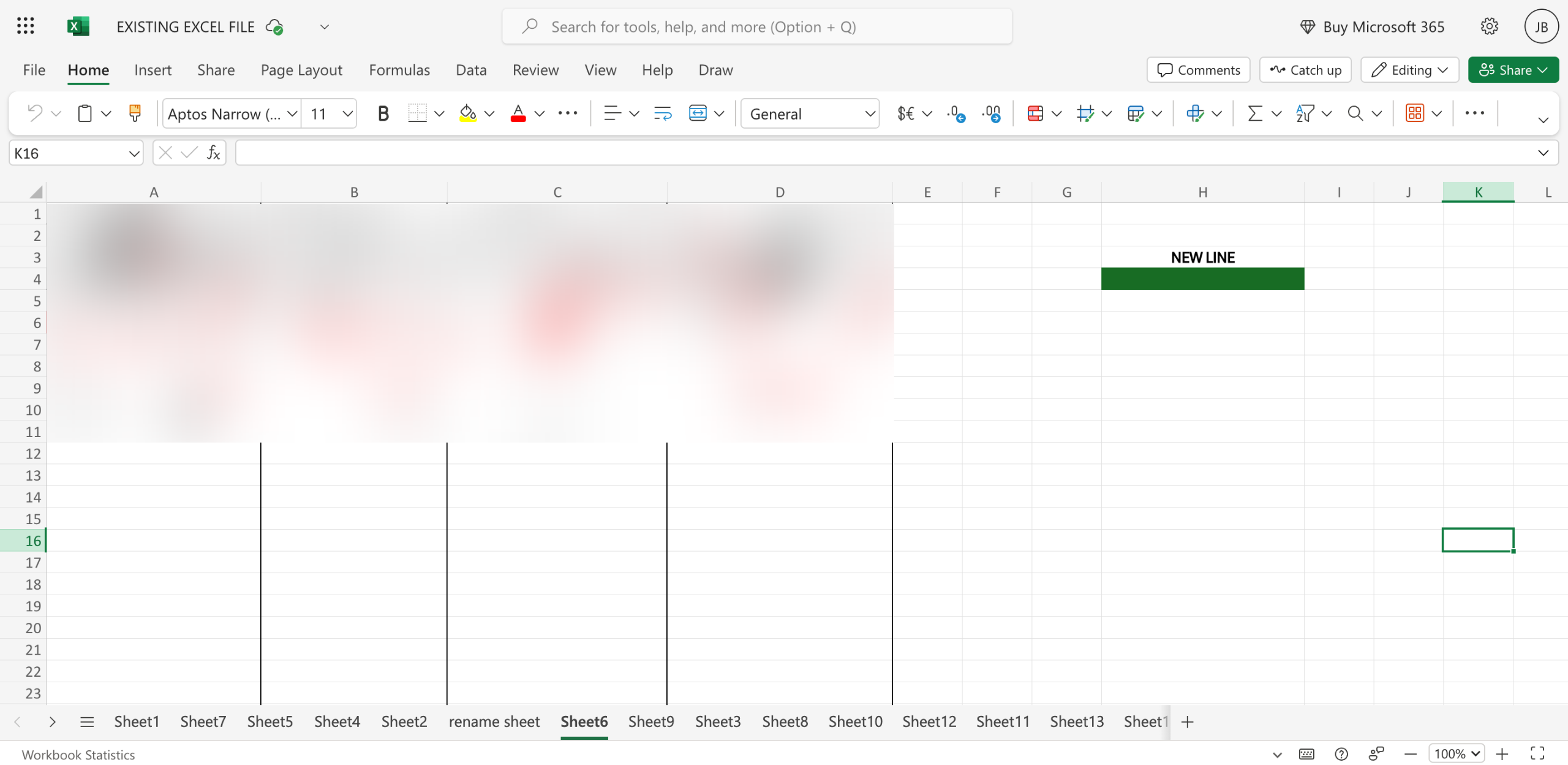 How to Add a New Line Within the Cell in Microsoft Excel