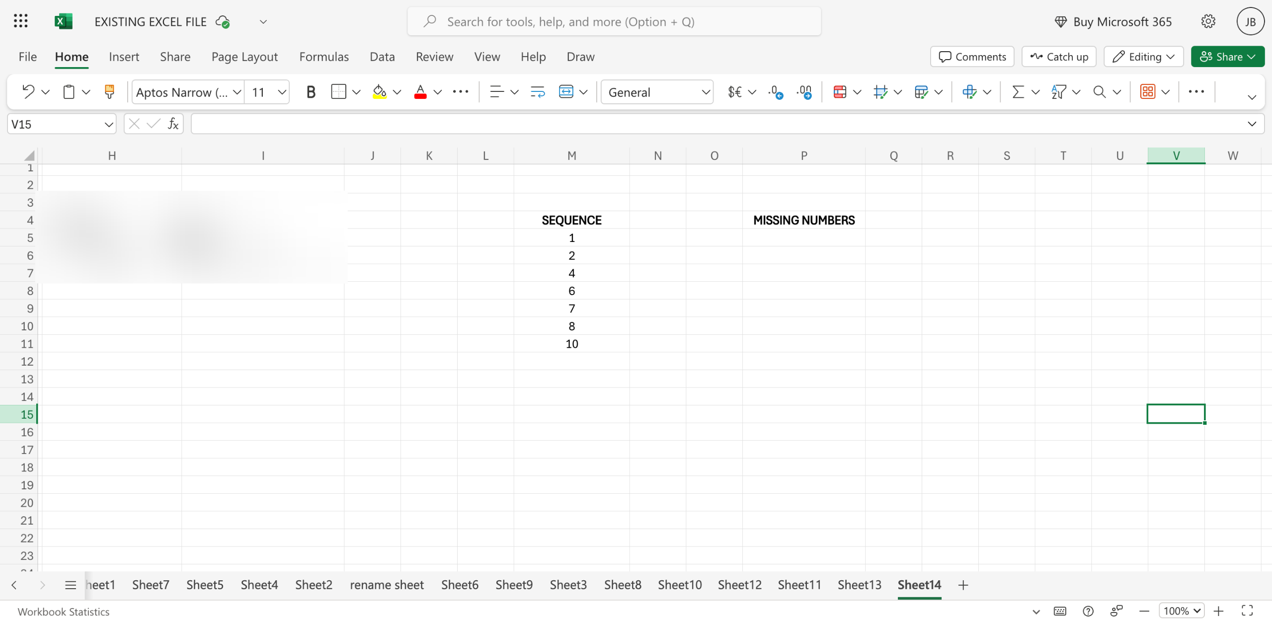 How to Find Missing Numbers in a Sequence Using Microsoft Excel