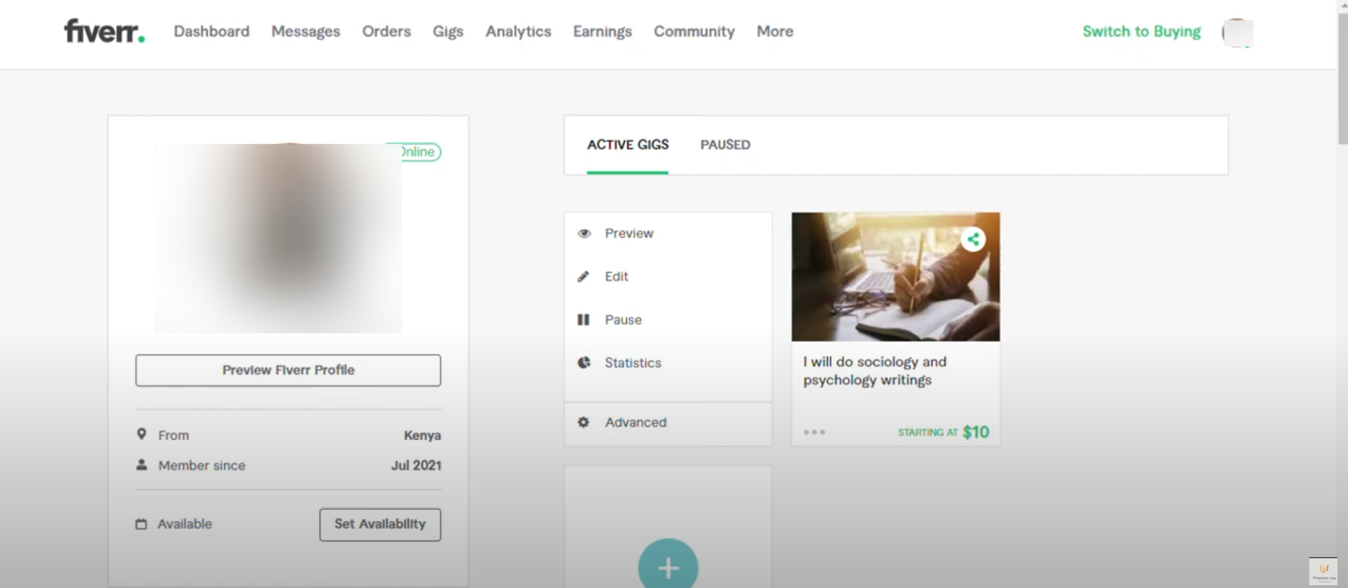 How to Unpaused a Gig on Fiverr