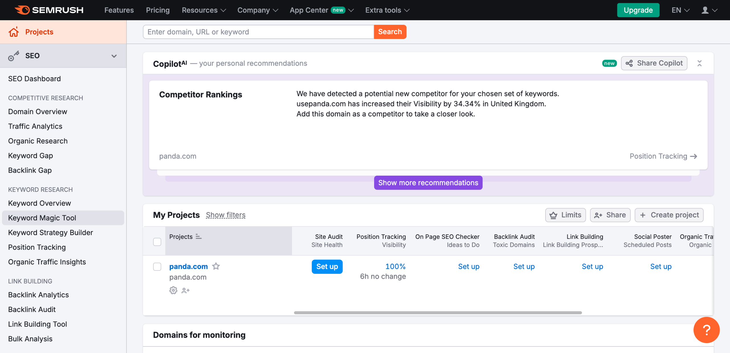 How to find long tail keywords semrush