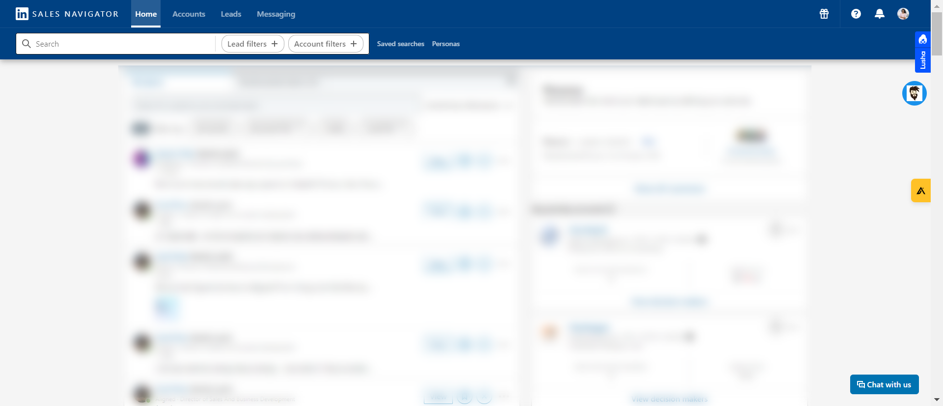 How to save accounts linkedin sales navigator?