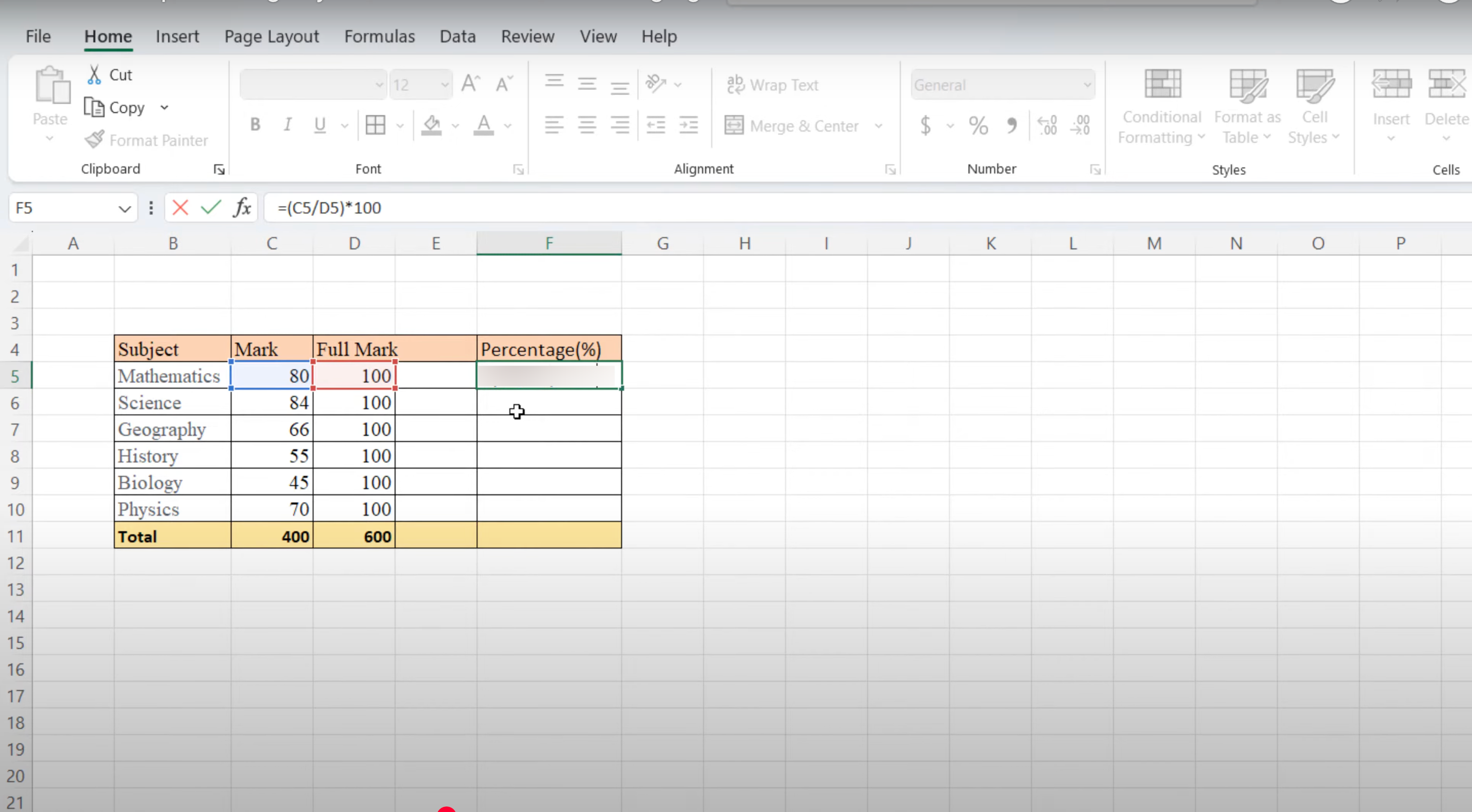 How to Find Percentage in Microsoft Excel