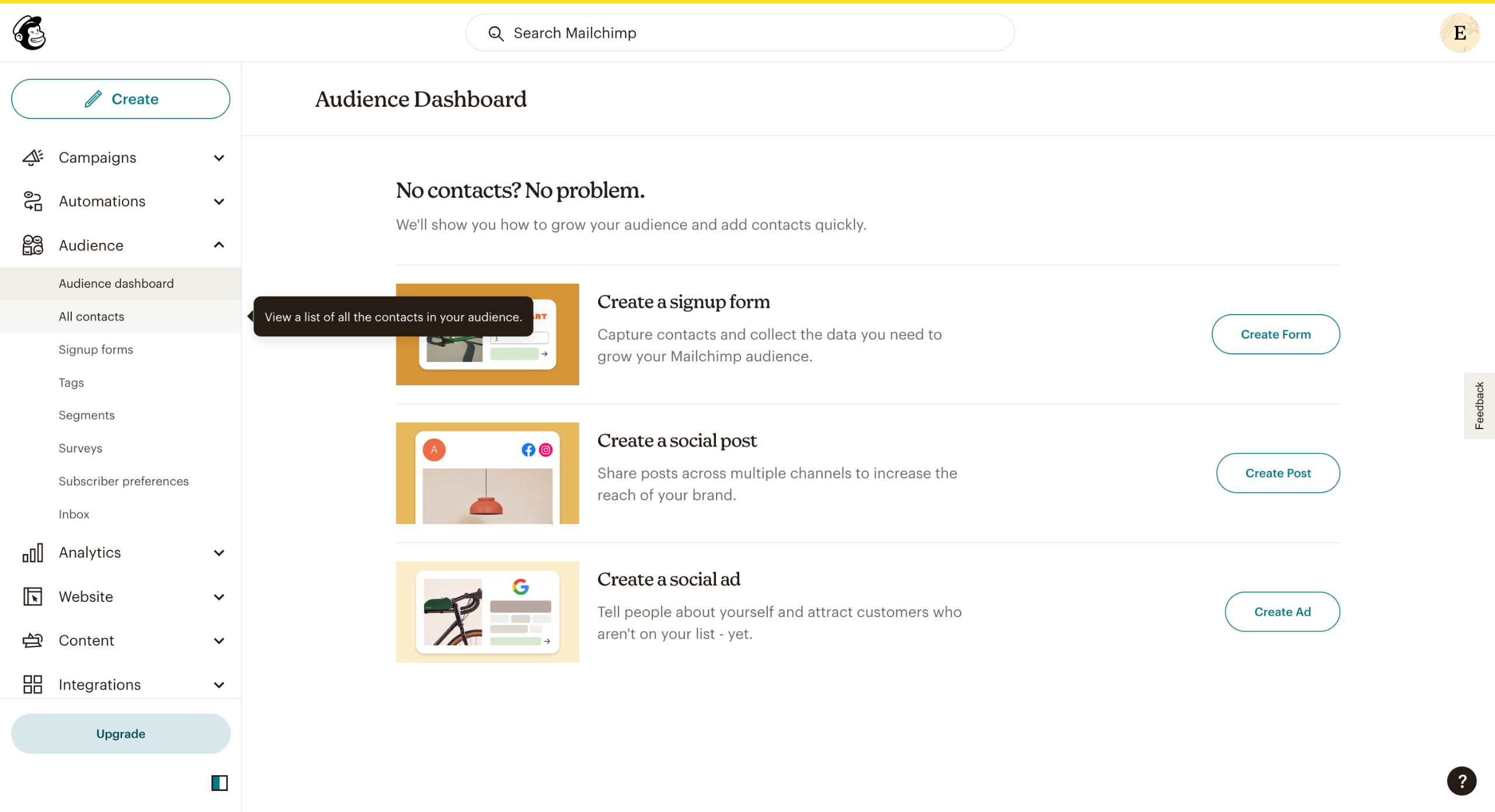 How to Add New Audience in Mailchimp