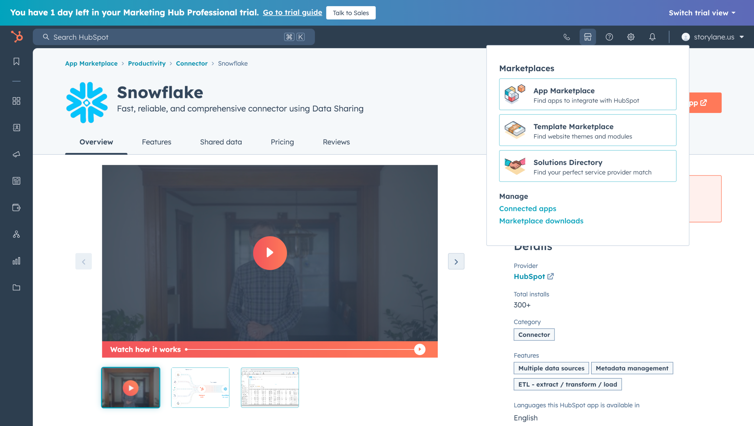 Hubspot snowflake integration