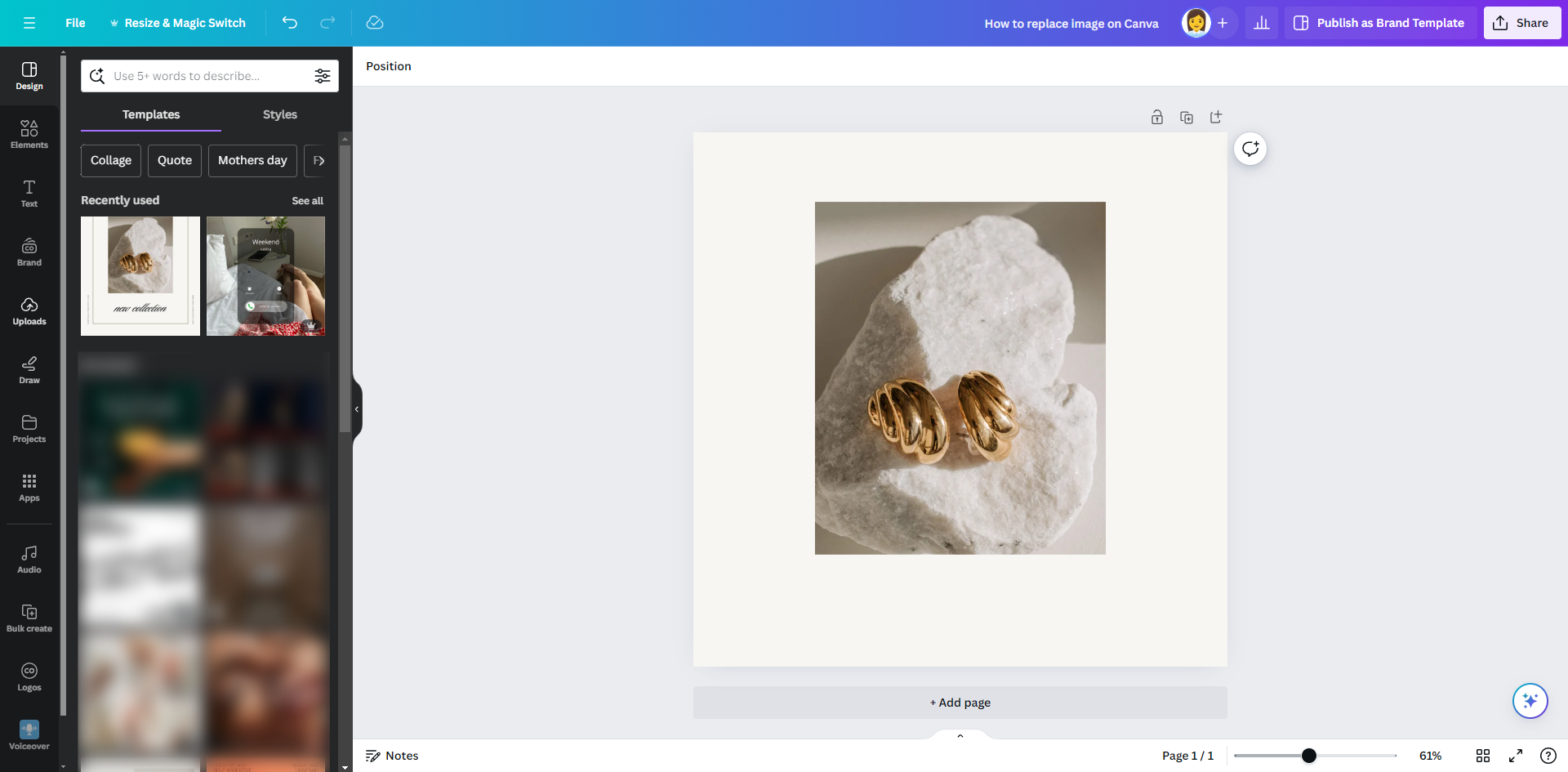 How to Replace Image on Canva