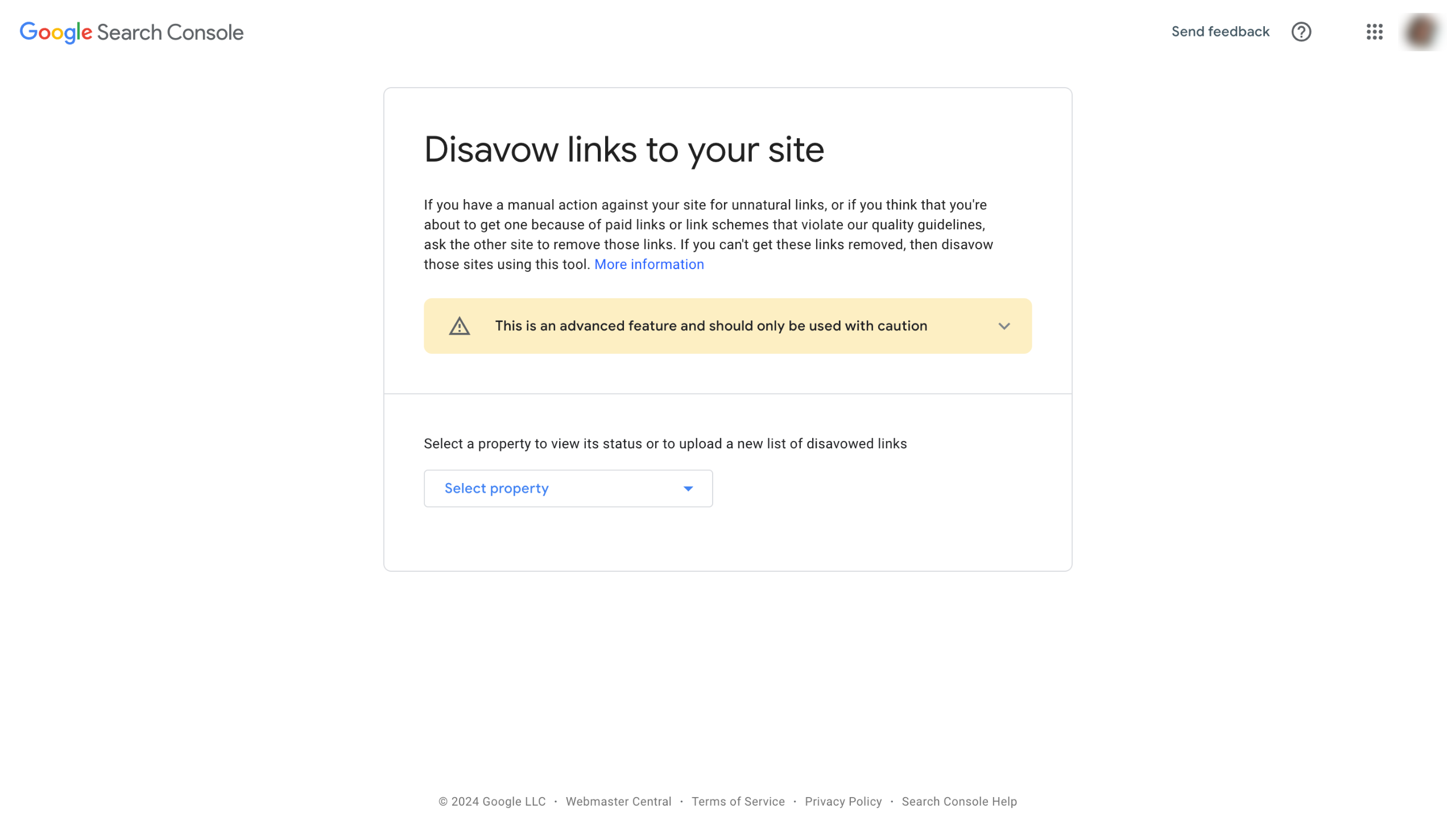 Search Console - Disavow Links