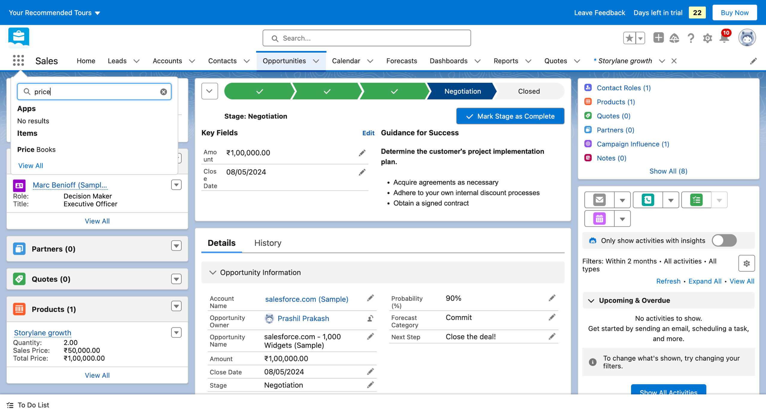 Salesforce - How to Add a Price Book Entry in Salesforce