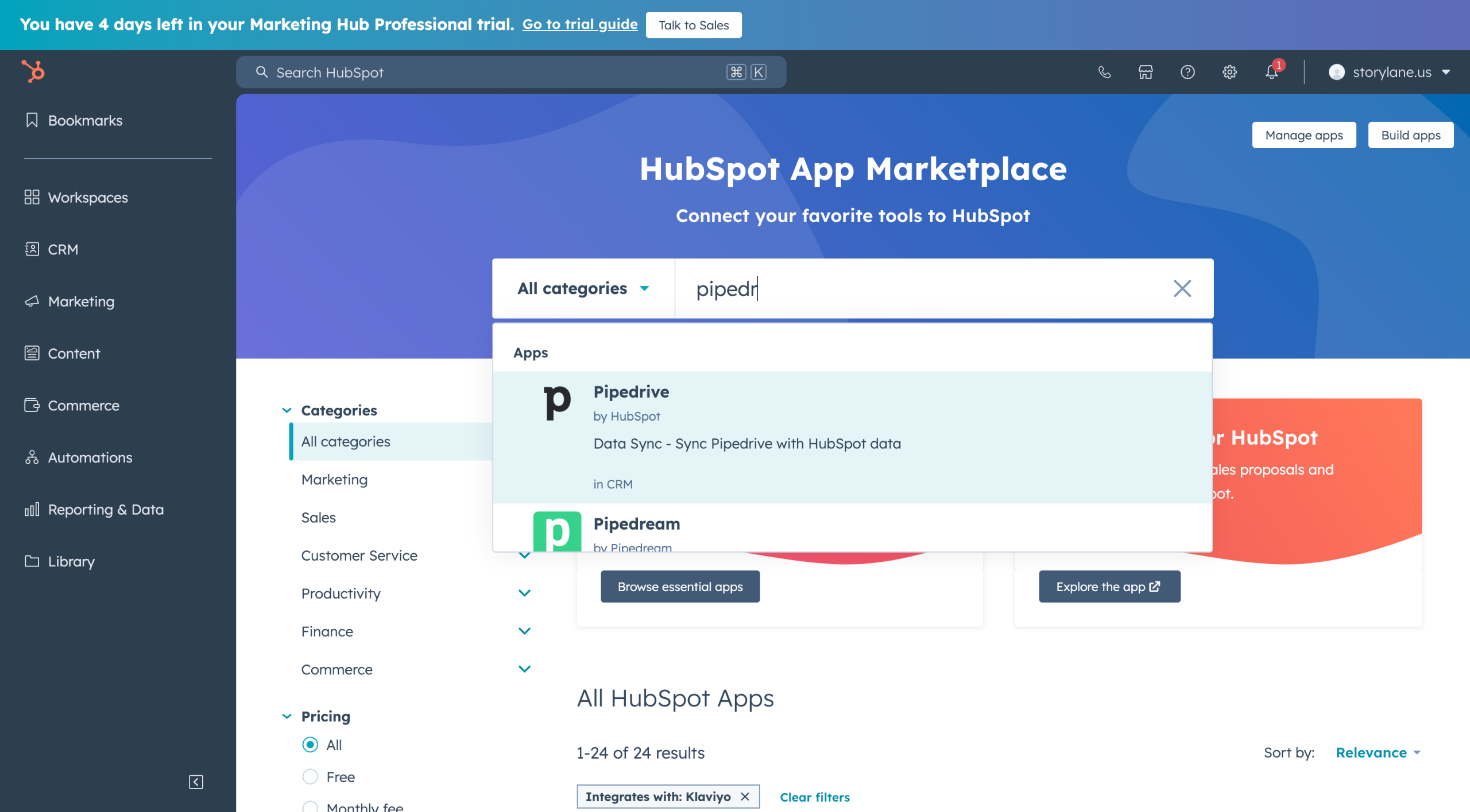 Hubspot pipedrive integration
