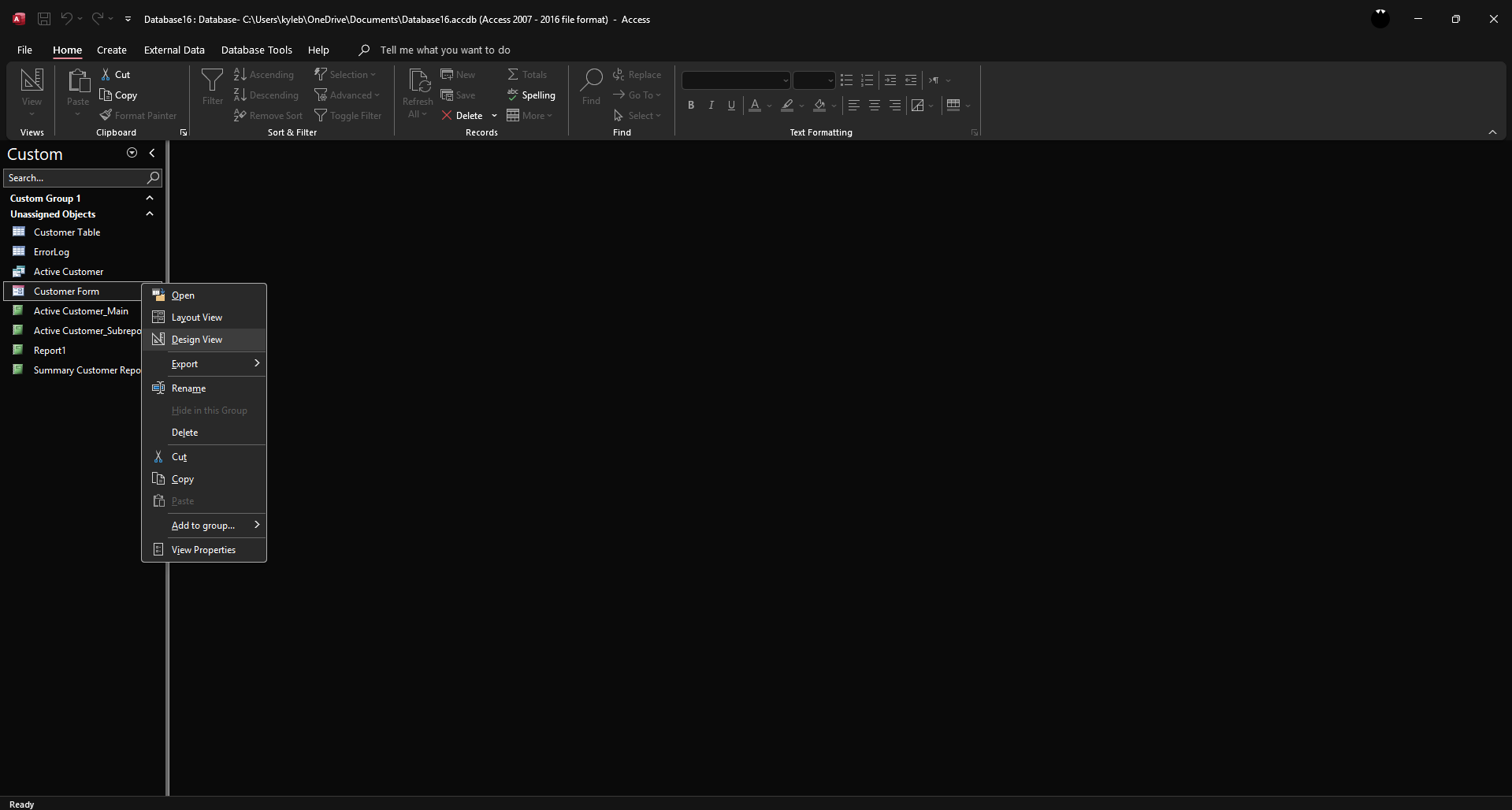 How to Customize Property Sheet MS Access
