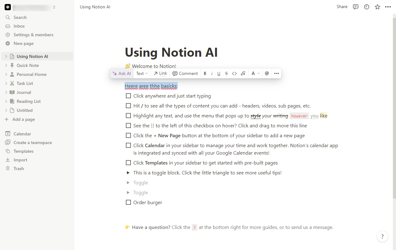 How to use notion ai