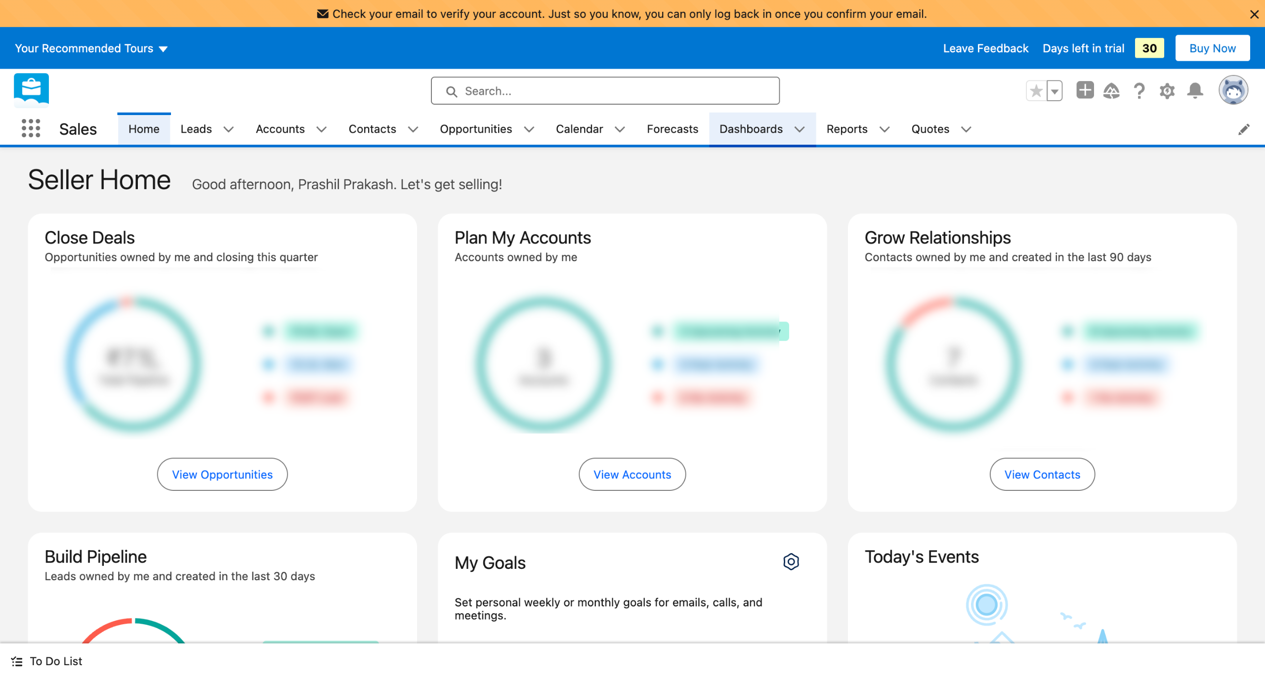 Salesforce - How to Create a Dashboard in Salesforce