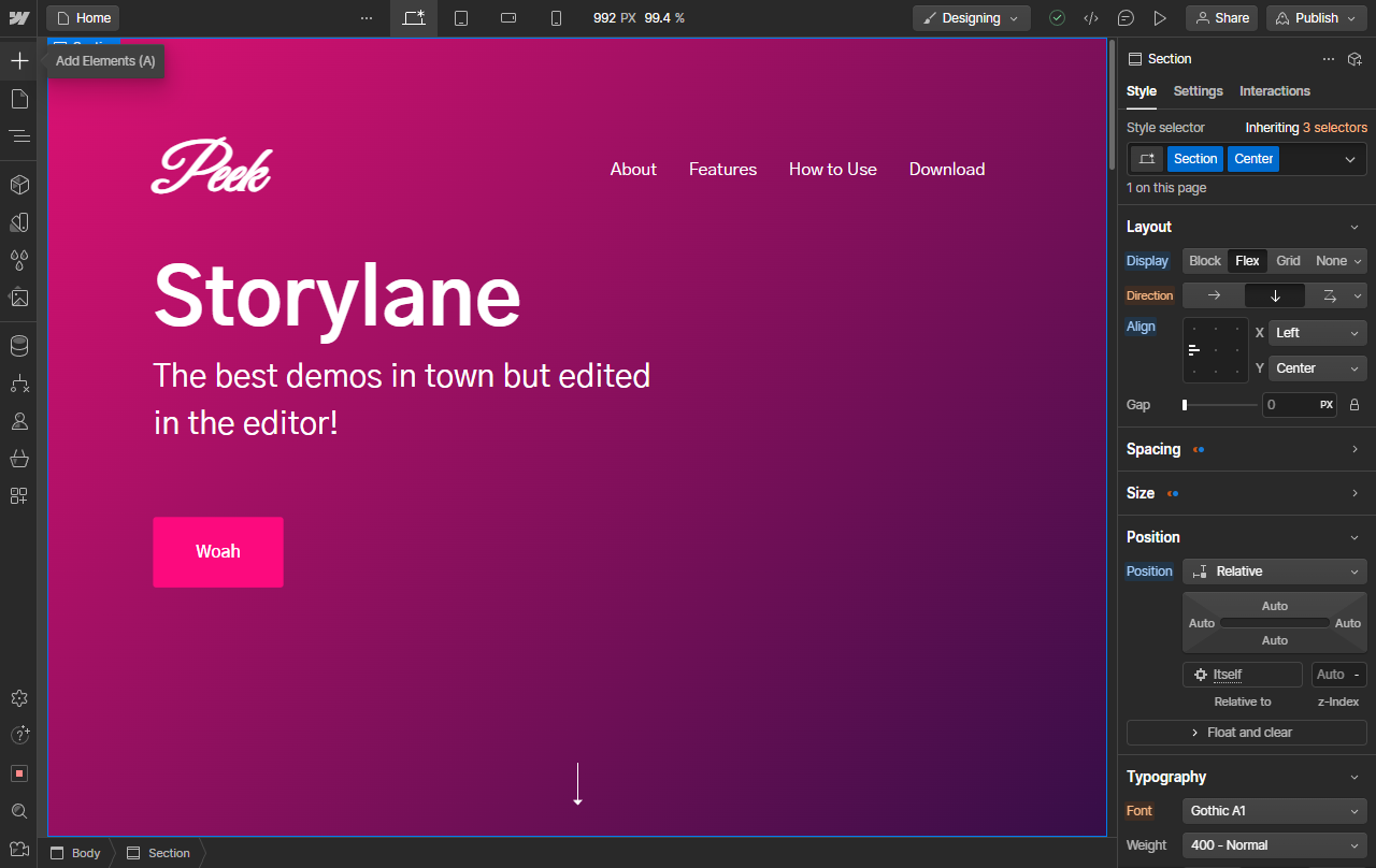 How To Move Elements In Webflow