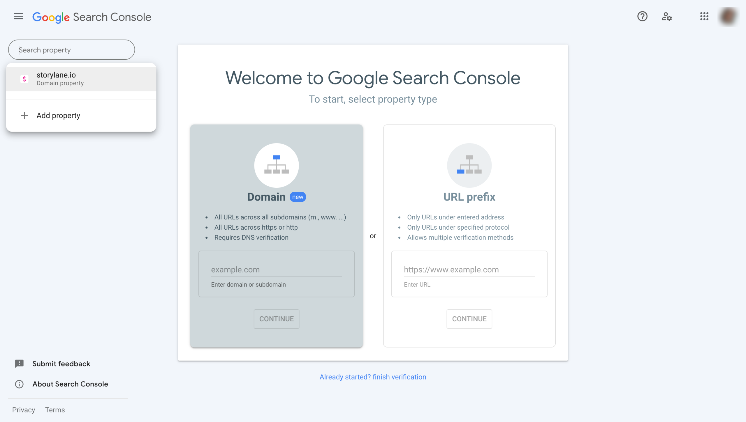 Google Search Console - Remove Property