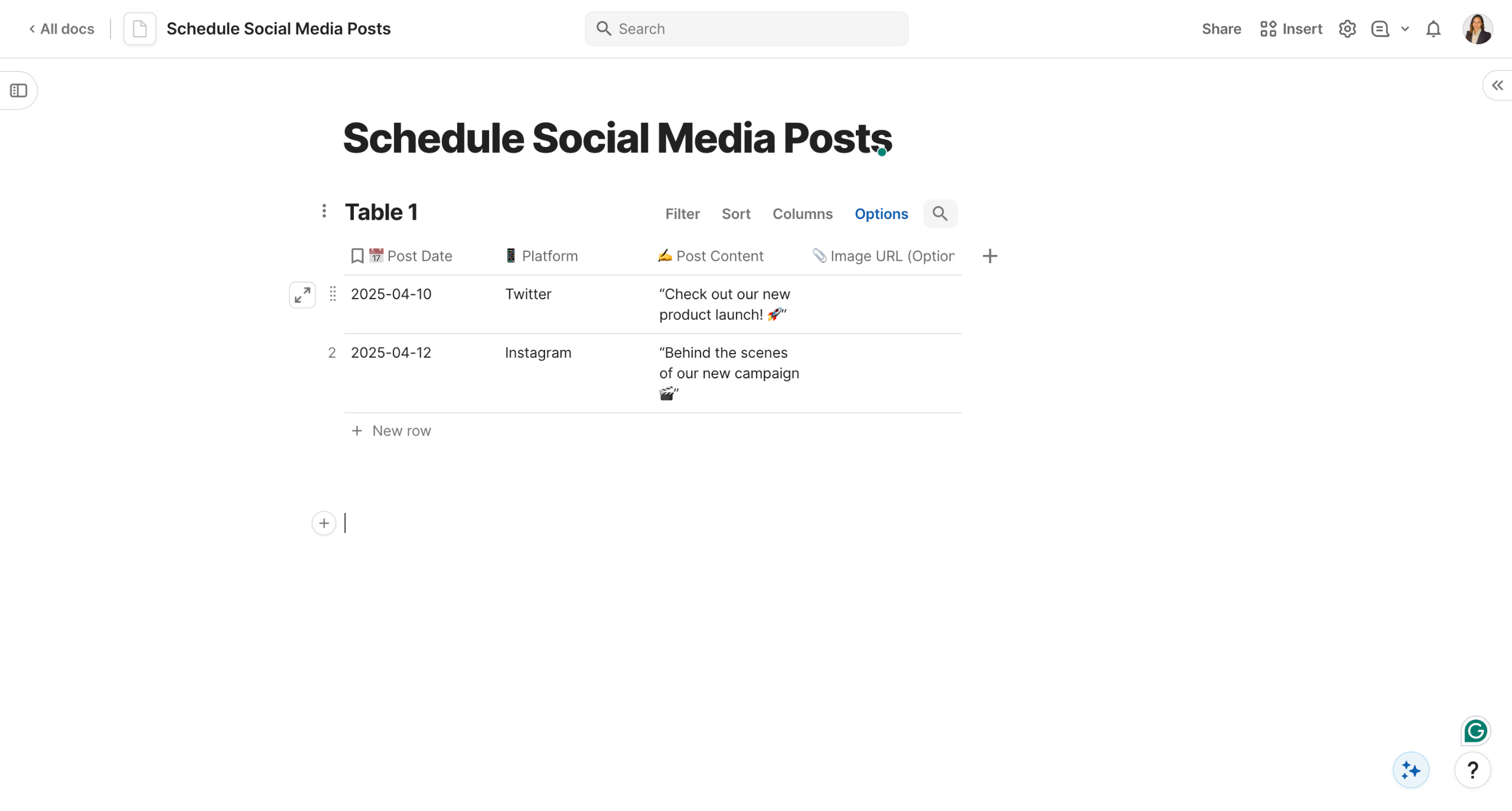 How to Schedule Social Media Posts from Coda