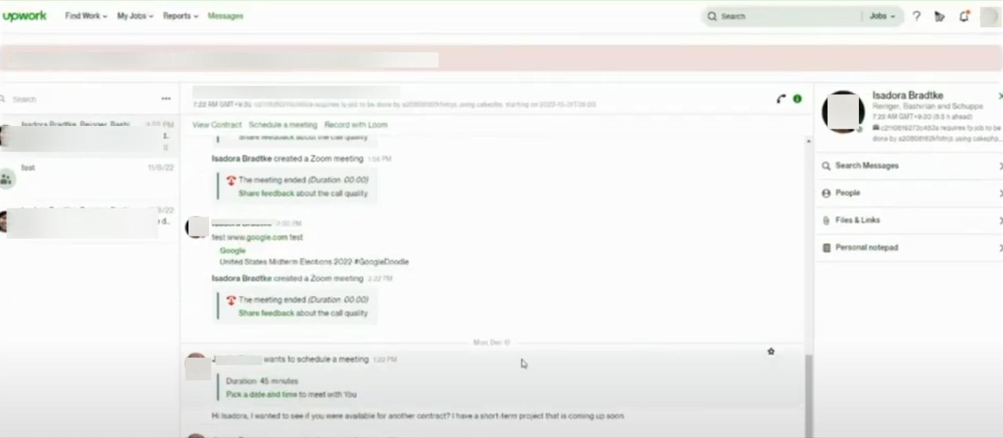 How to Schedule a Meeting on Upwork
