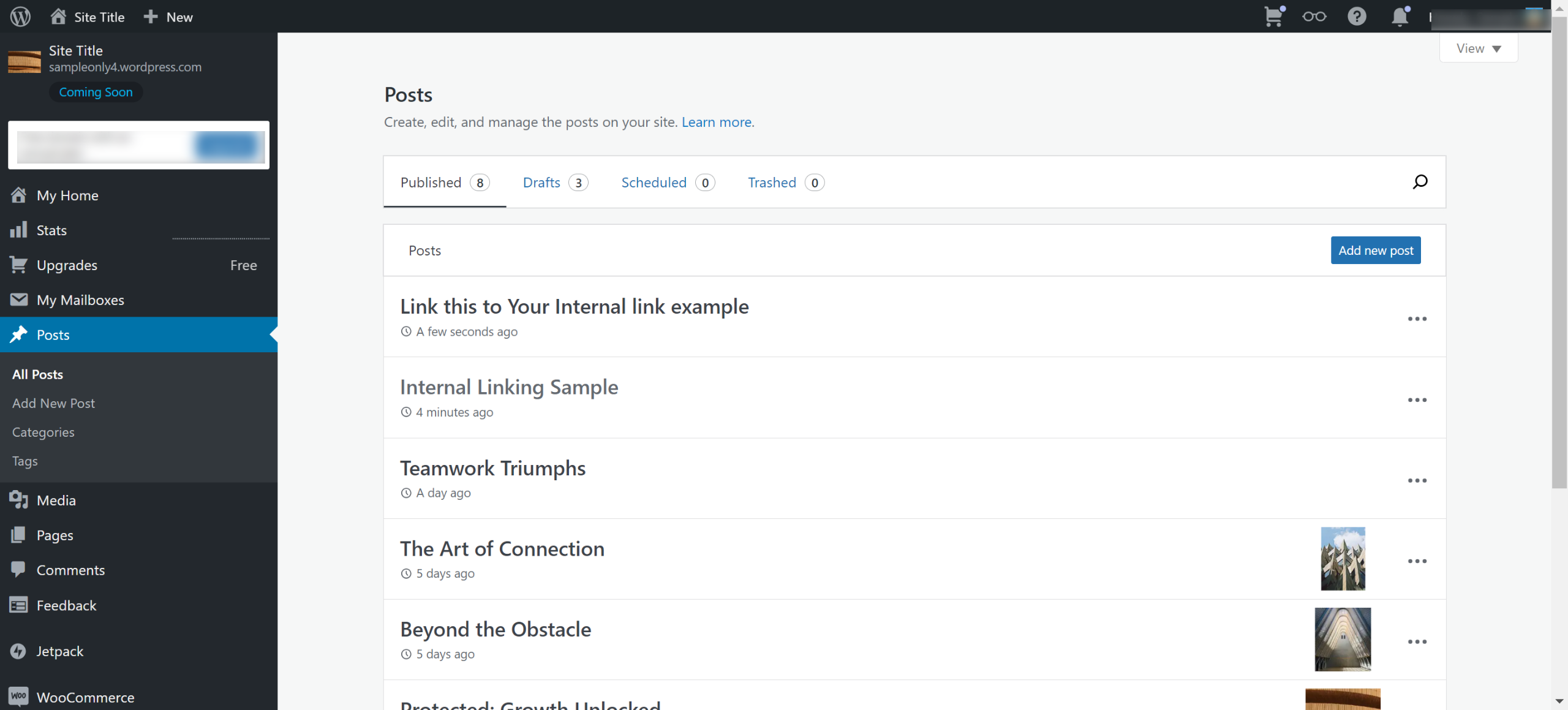 How to add internal links in wordpress