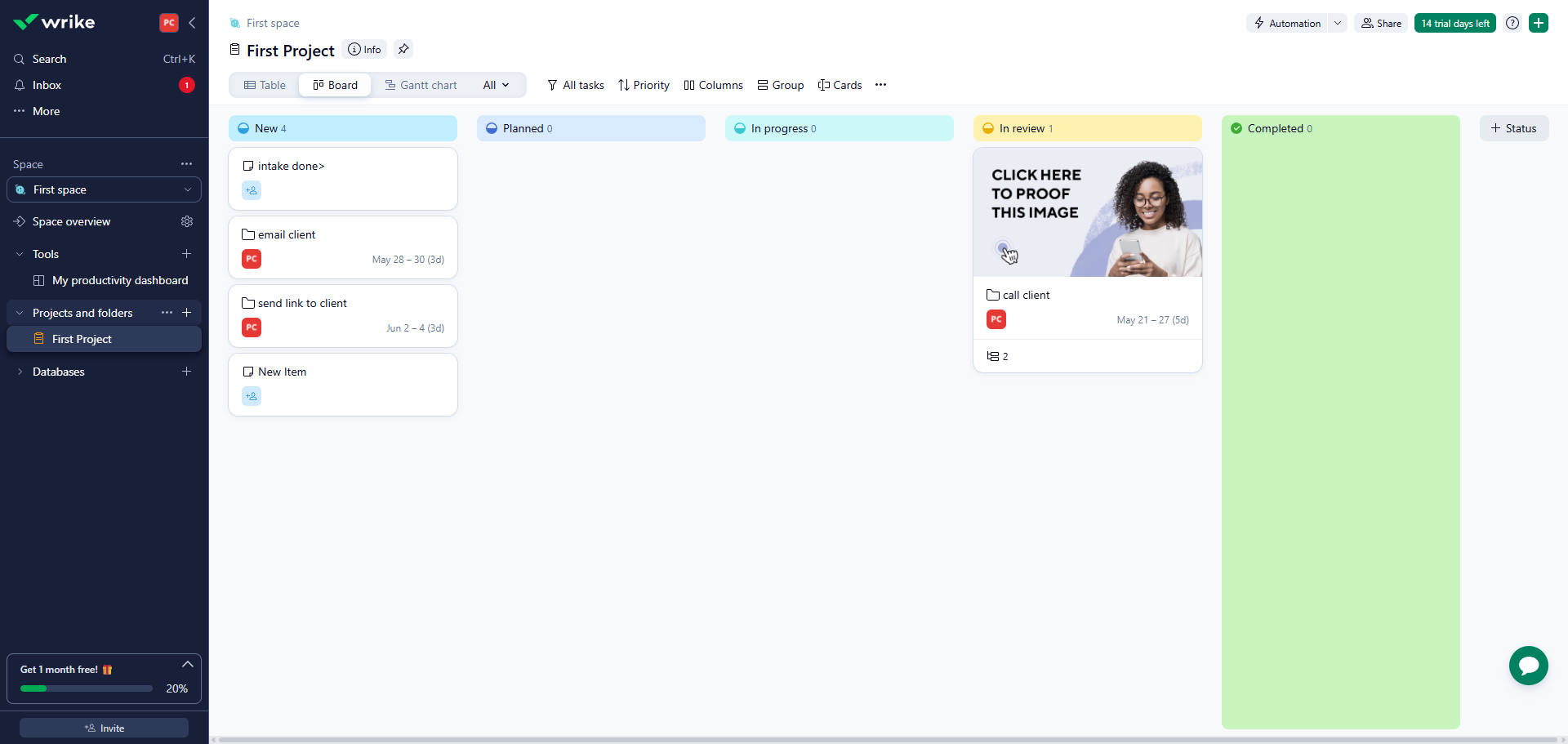 How to Create a Folder in Wrike