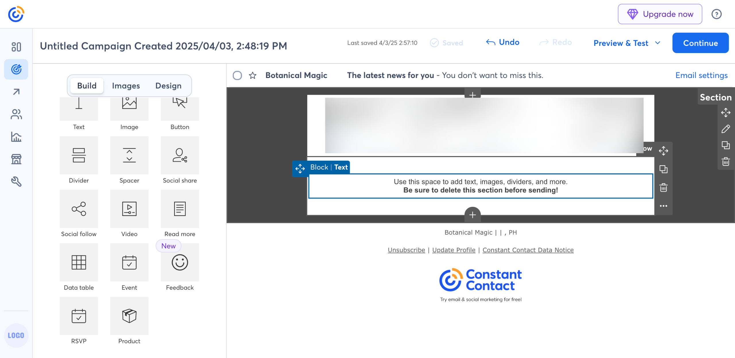 How to Change the Layout's Background Color in Constant Contact