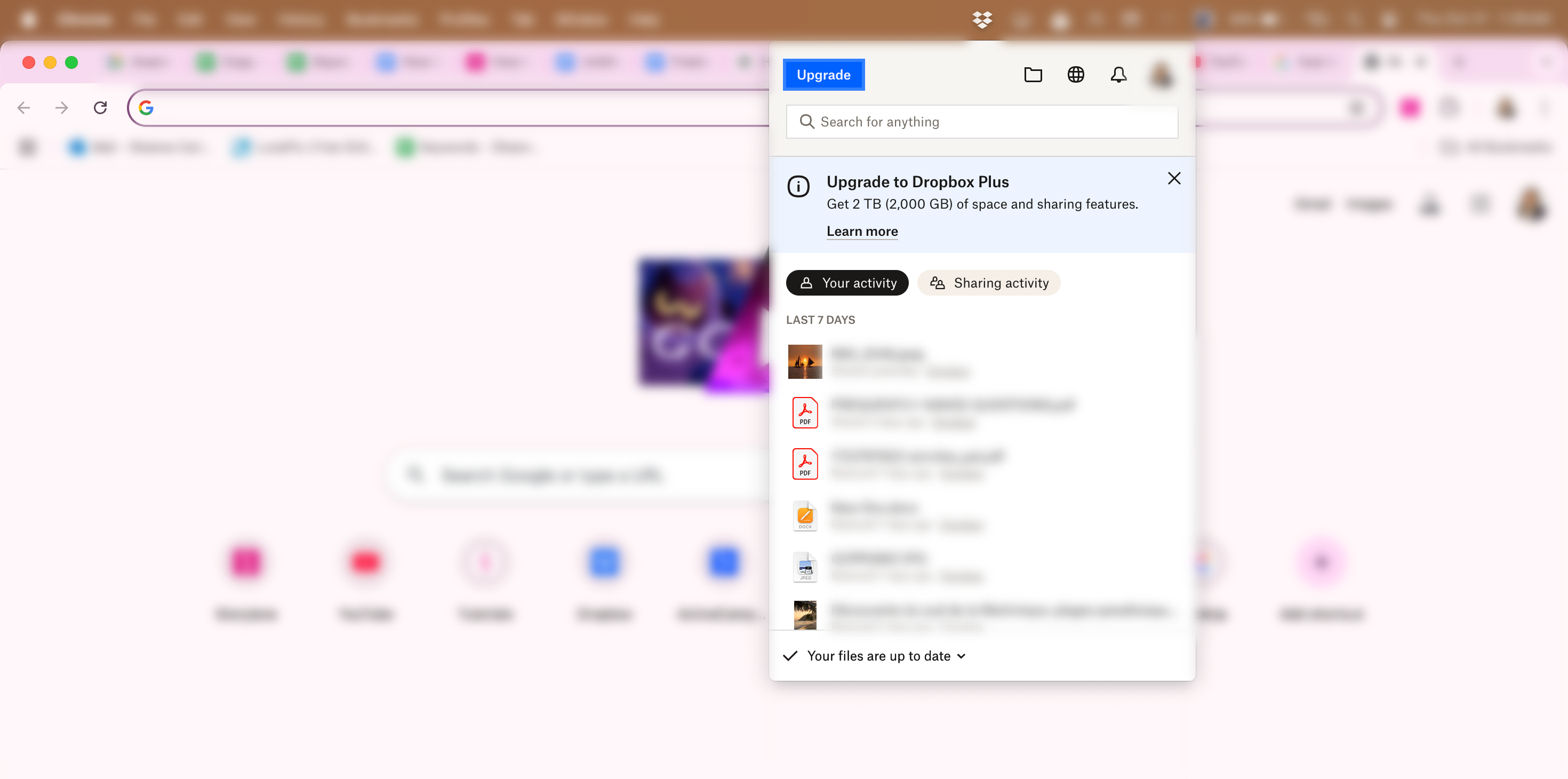 How to disconnect dropbox from mac